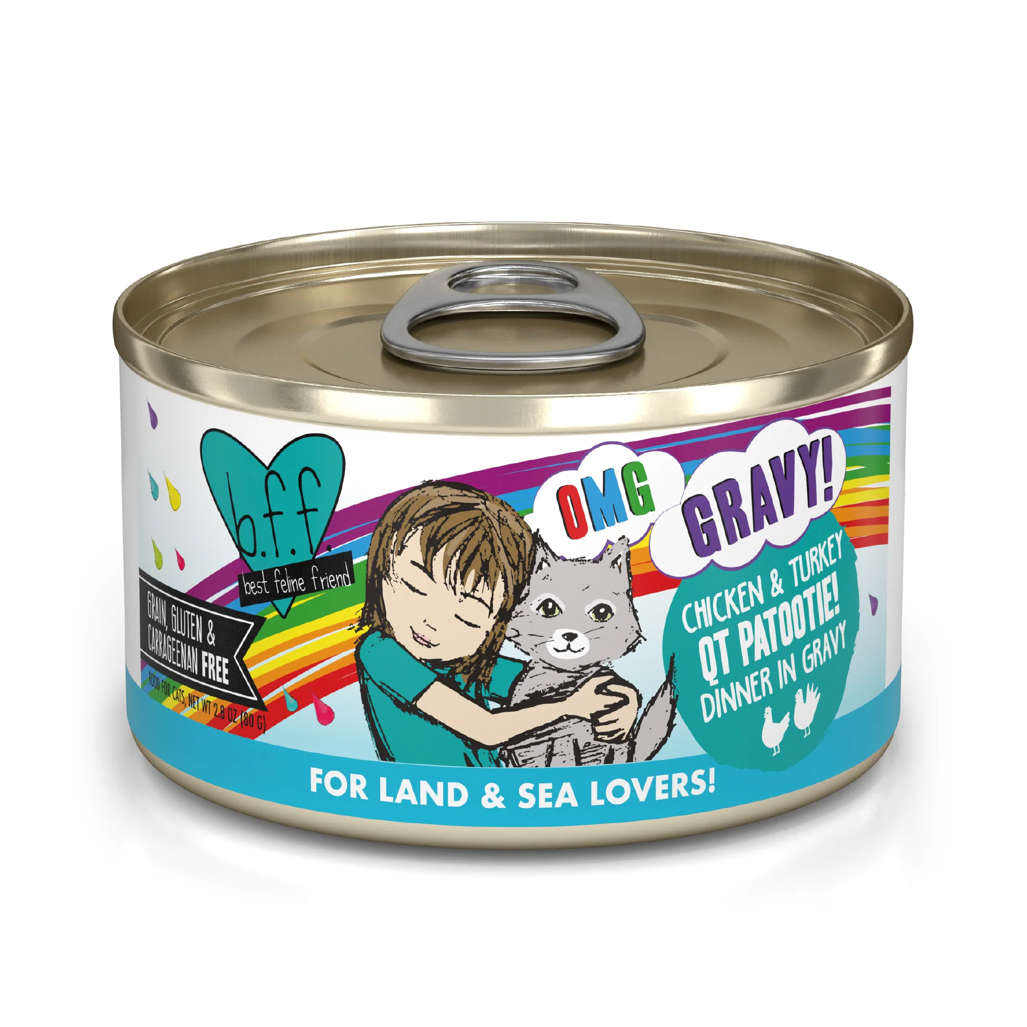 Weruva B.F.F. Oh My Gravy 2.8oz Canned Cat food Cat Patootie - Image 1