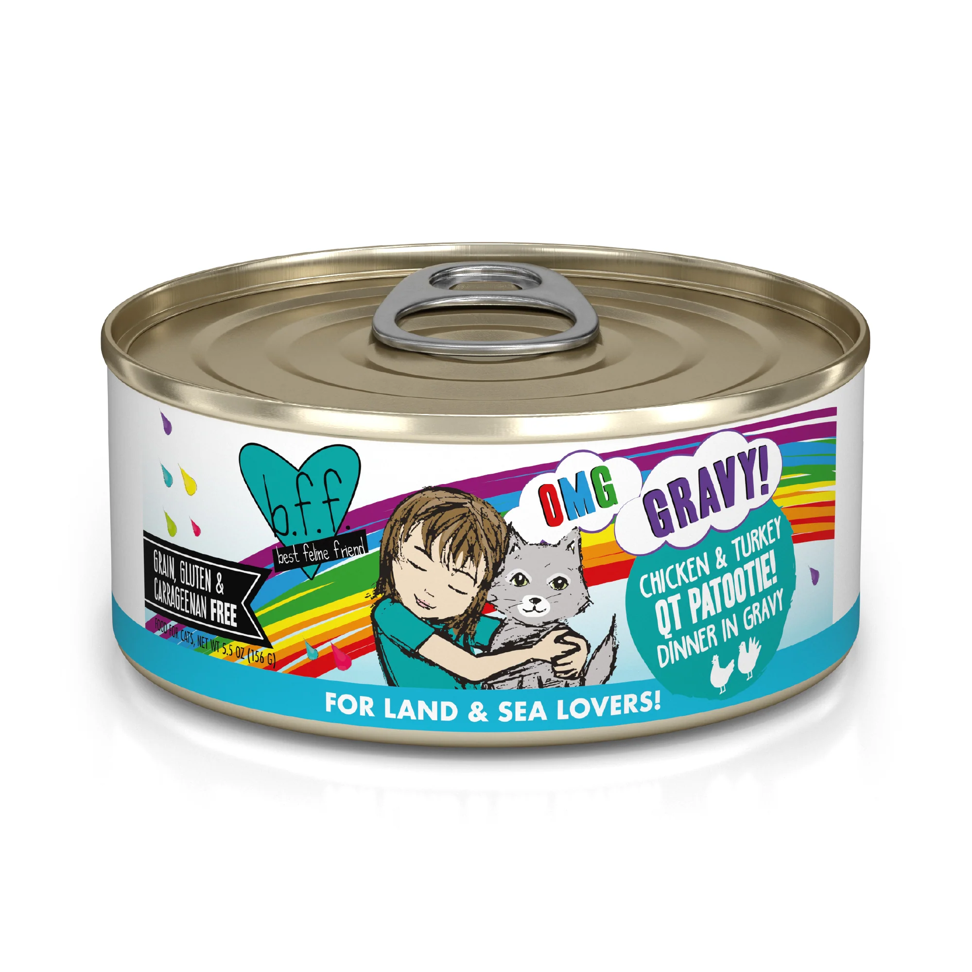 Weruva B.F.F. Oh My Gravy 5.5oz Canned Cat food Q T Patootie - Image 1