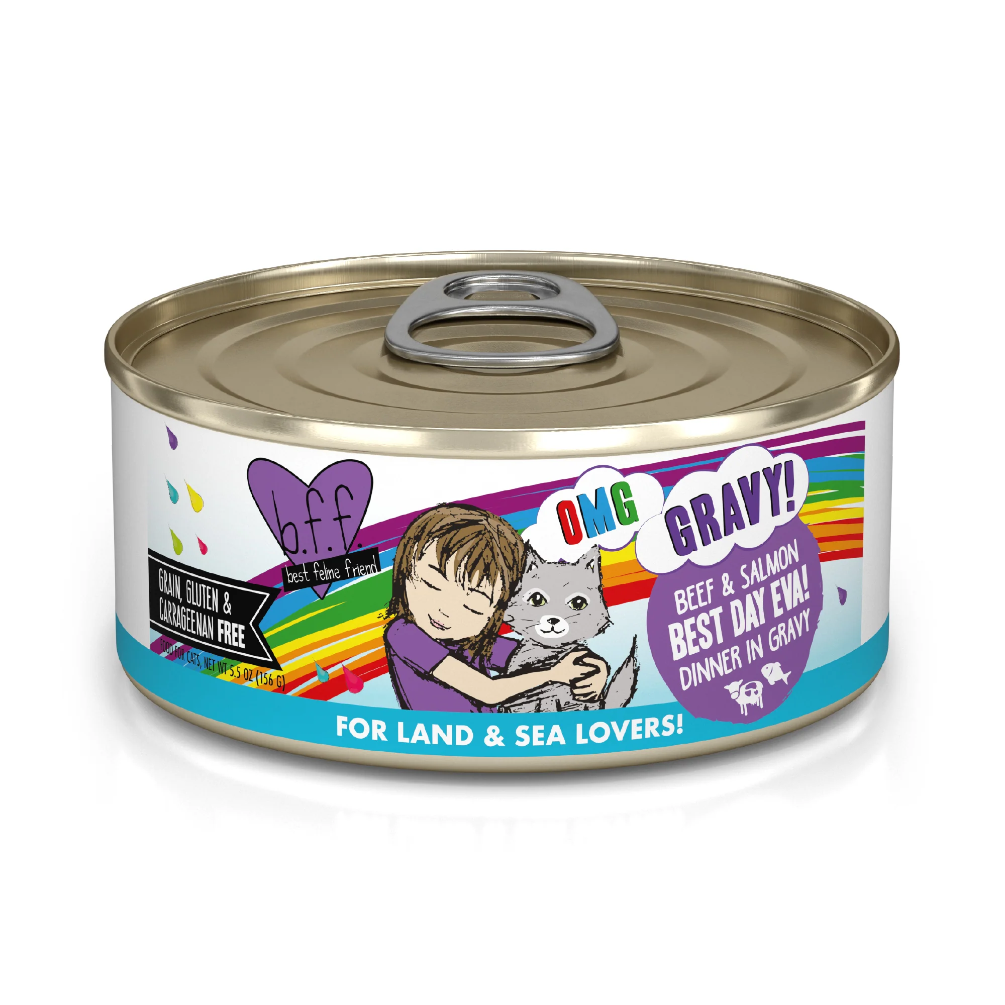 Weruva B.F.F. Oh My Gravy 5.5oz Canned Cat food Best Day Eva - Image 1