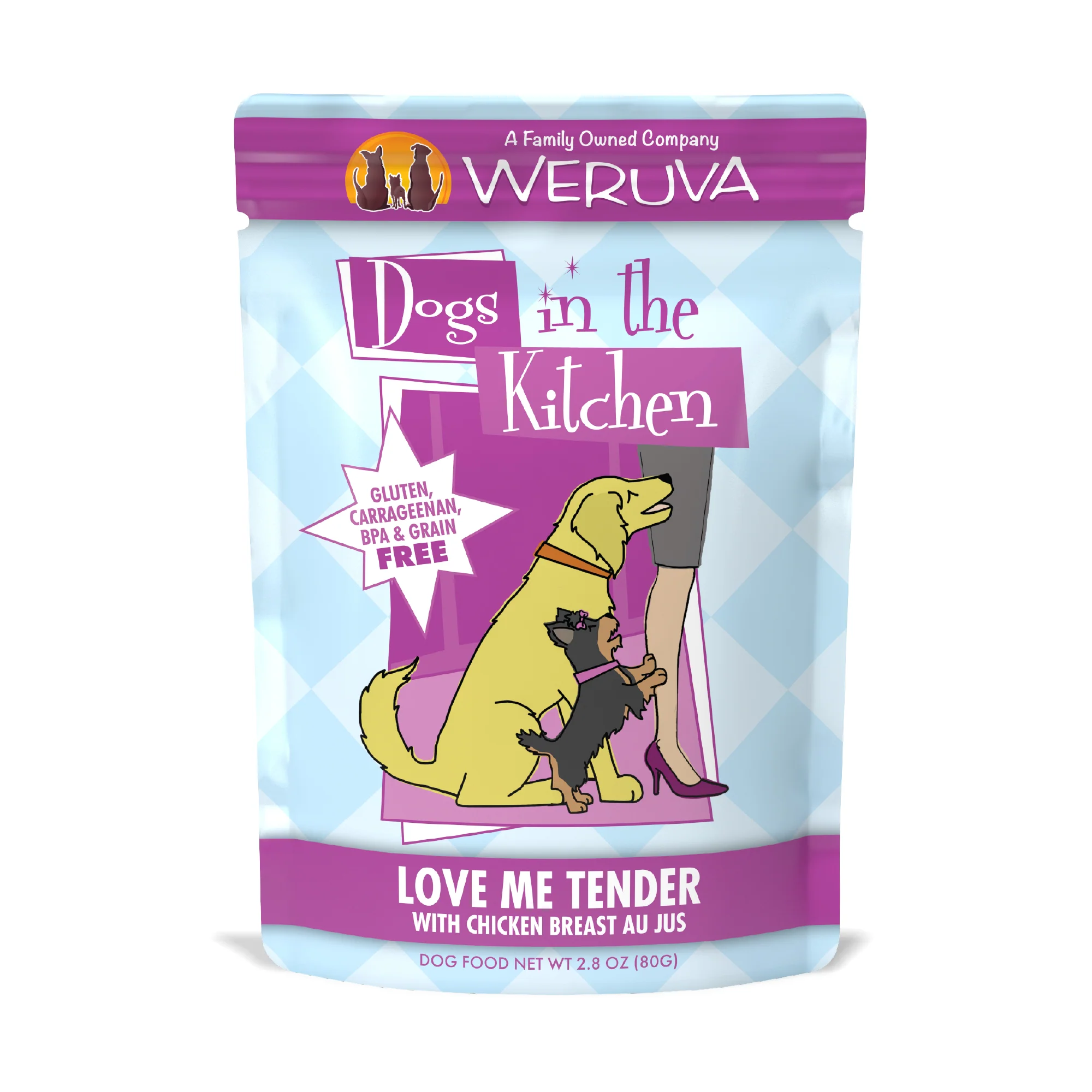 Weruva Dogs in the Kitchen 2.8oz Pouch Dog food Love Me Tender - Image 1
