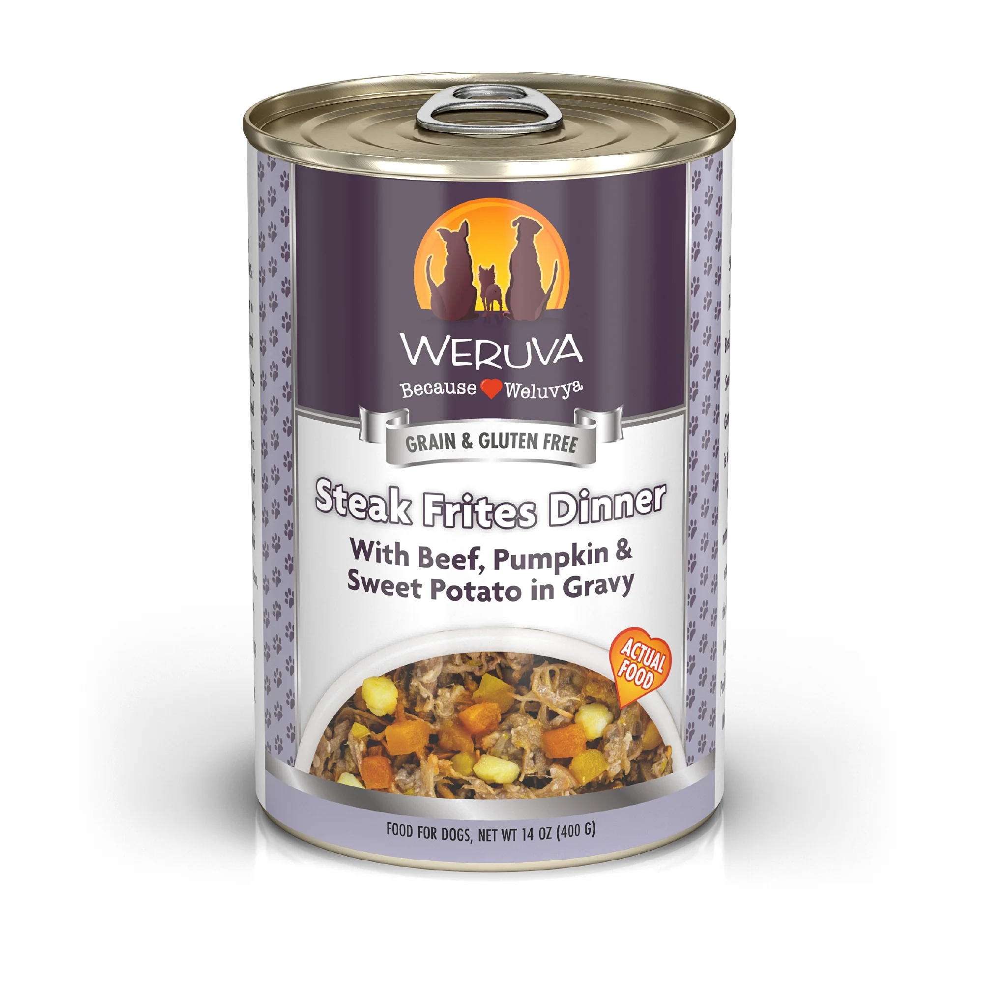 Weruva Classic Dog food 14oz Can Steak Frites - Image 1