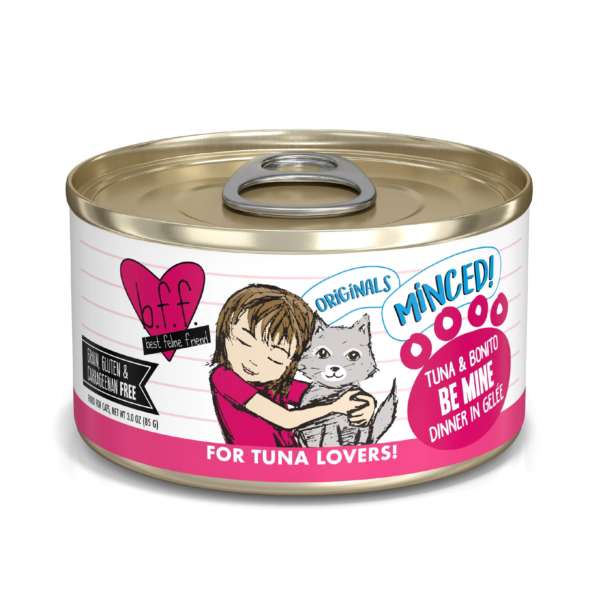 Weruva B.F.F. Originals 3oz Canned Cat food Tuna & Bonito Be Mine - Image 1