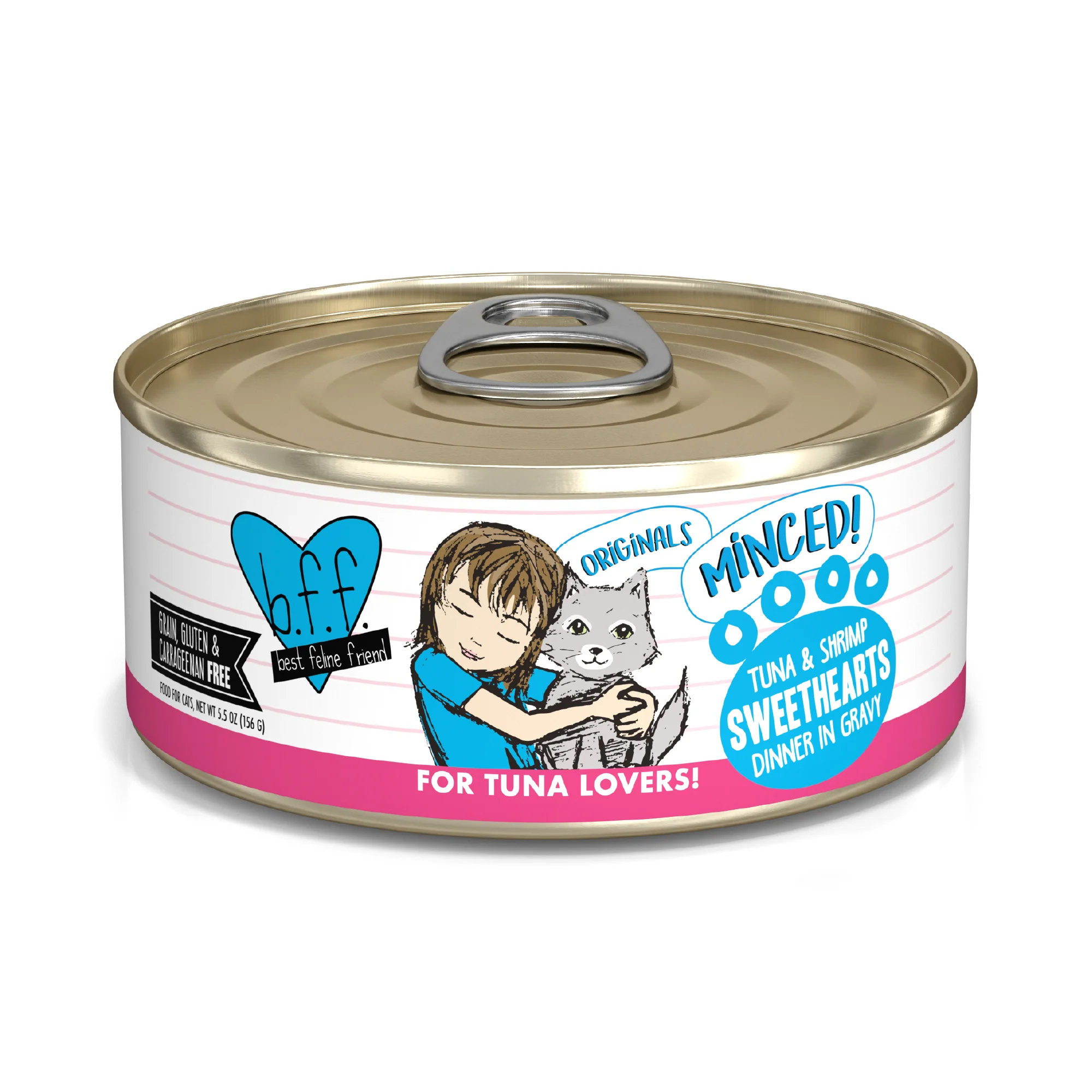 Weruva B.F.F. Originals 5.5oz Canned Cat food Sweethearts Tuna & Shrimp - Image 1