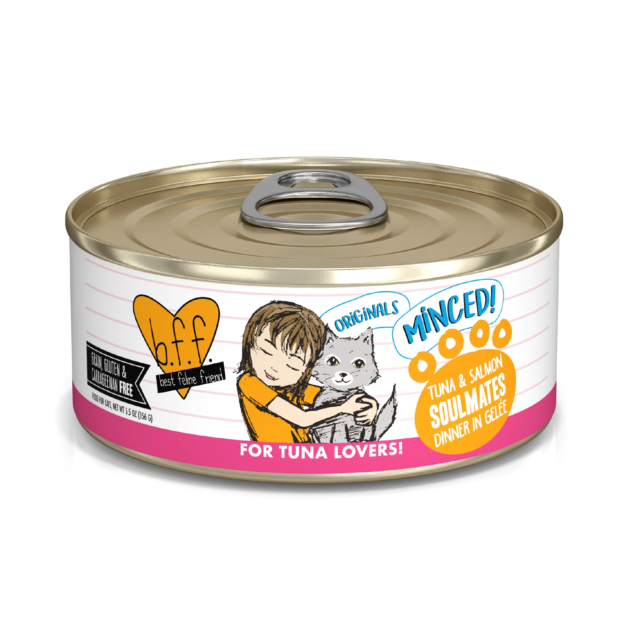 Weruva B.F.F. Originals 5.5oz Canned Cat food Tuna and Salmon Soulmates - Image 1