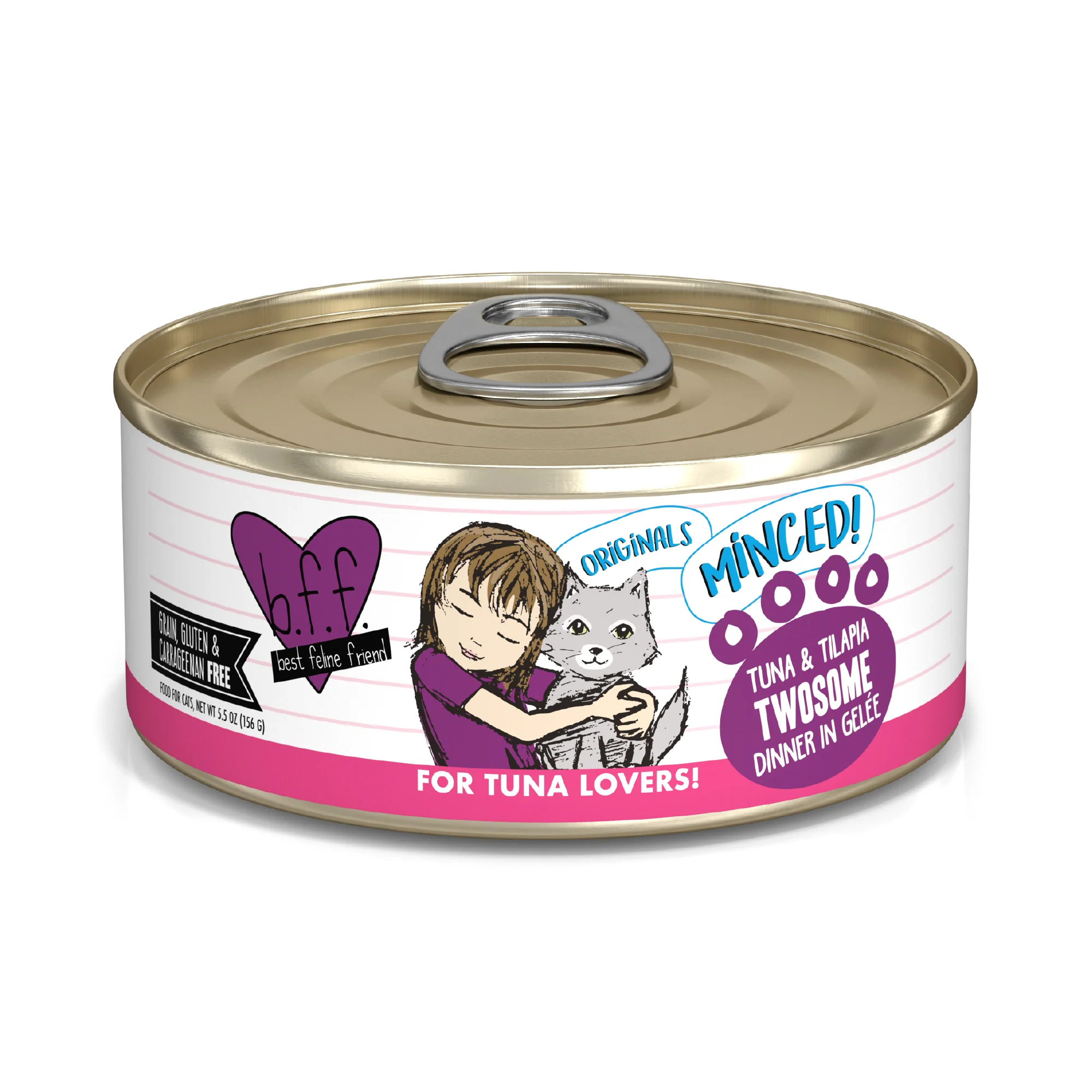 Weruva B.F.F. Originals 5.5oz Canned Cat food Tuna & Tilapia Twosome - Image 1