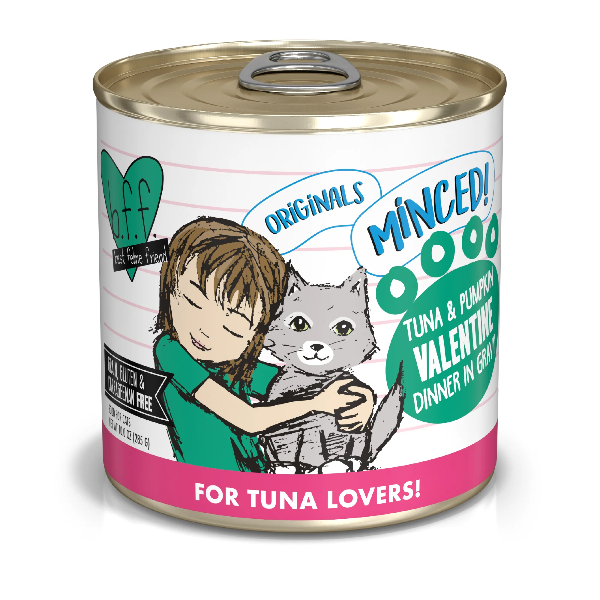 Weruva B.F.F. Originals 10oz Canned Cat food Tuna & Pumpkin Valentine - Image 1