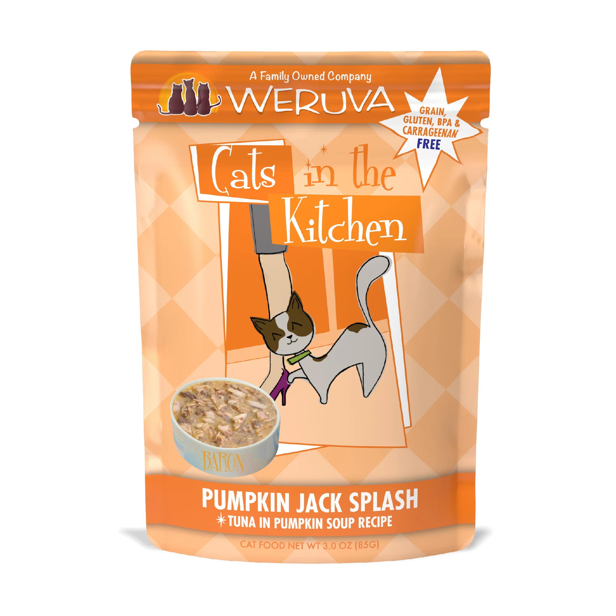 Weruva Cats in the Kitchen 3oz Pouch Cat Food Pumpkin Splash - Image 1