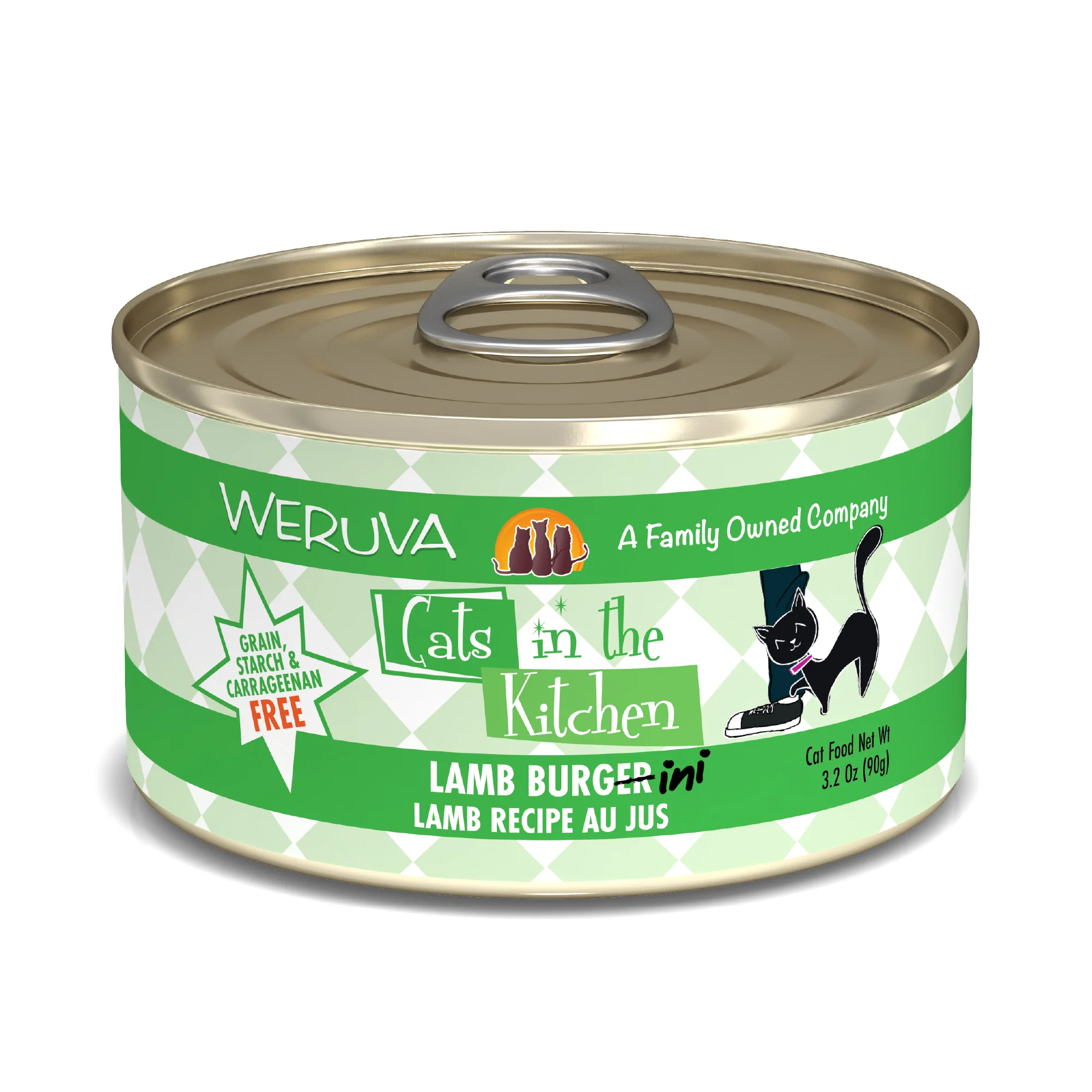 Weruva Cats in the Kitchen 3.2oz Canned Cat Food Lamb Burgerini - Image 1