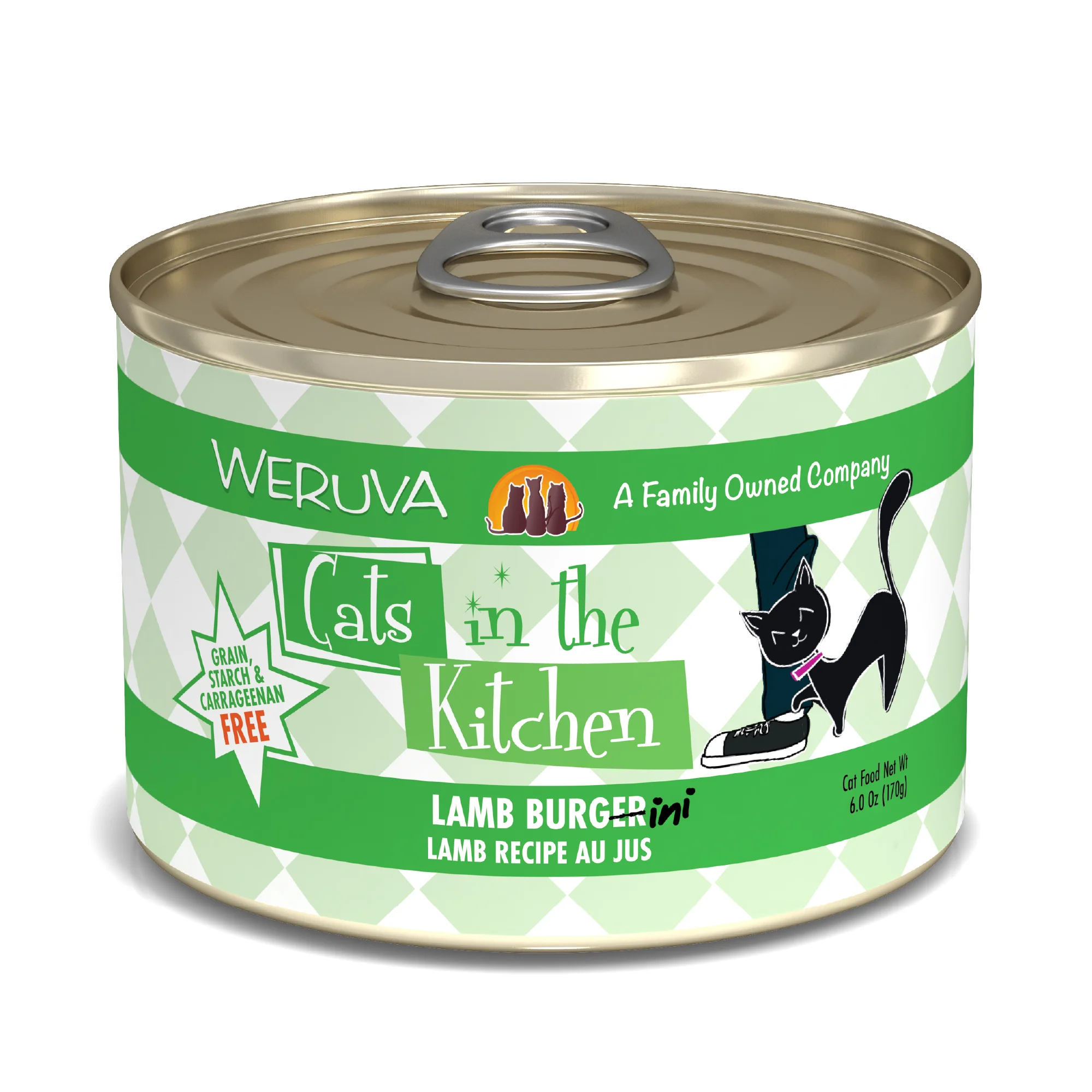 Weruva Cats in the Kitchen 6oz Canned Cat Food Lamb Burgini - Image 1