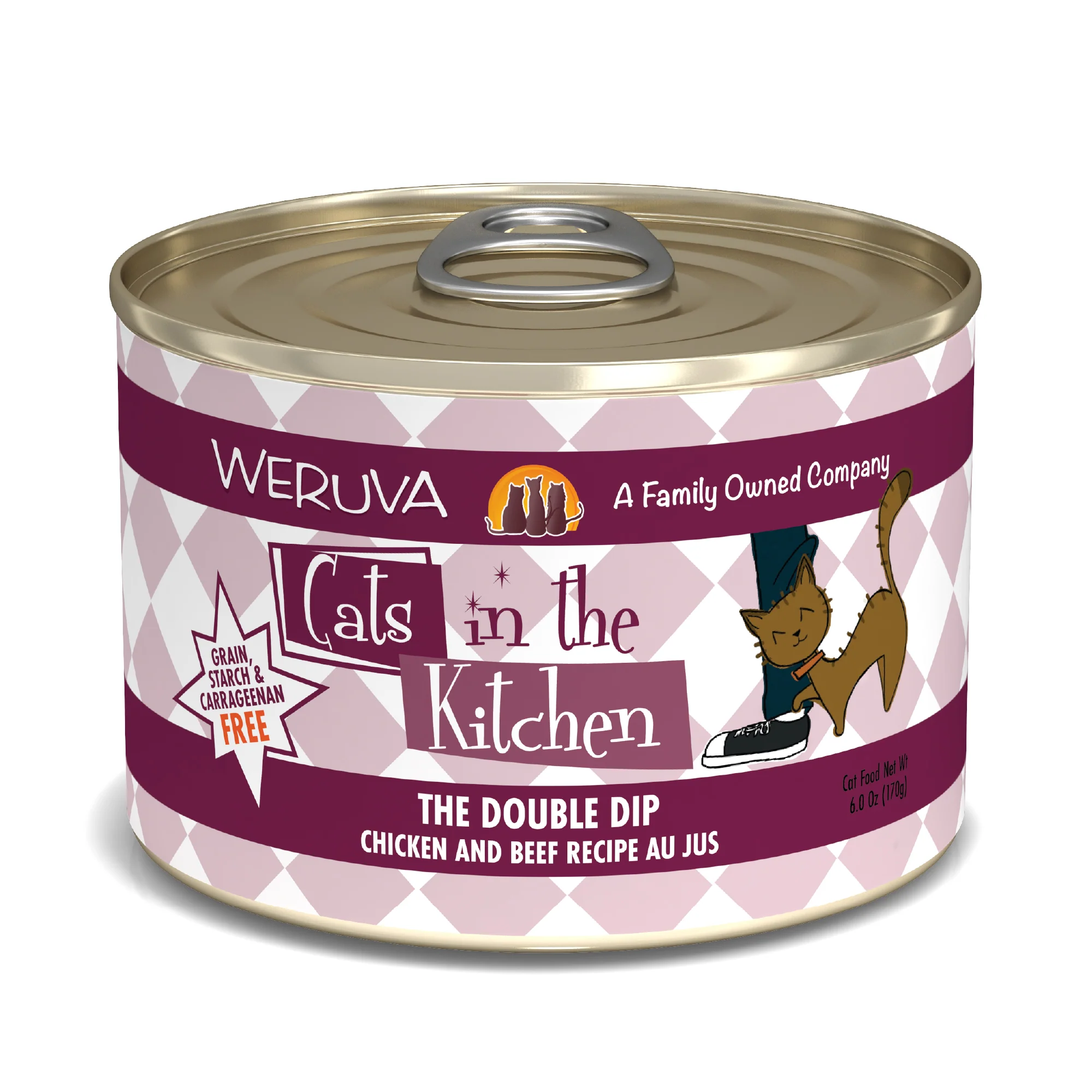 Weruva Cats in the Kitchen 6oz Canned Cat Food Double Dip Au Jus - Image 1