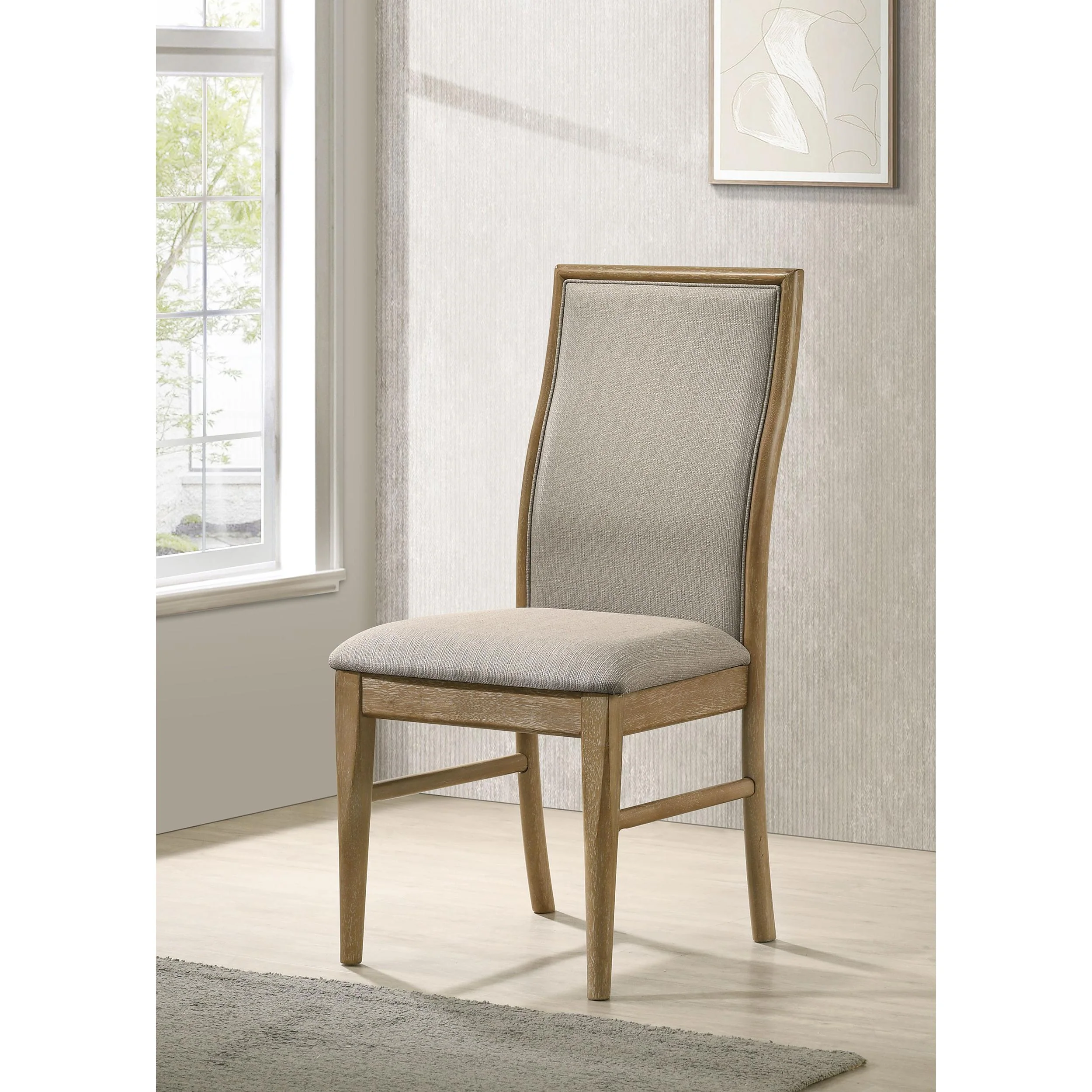 Coaster Furniture Adina 193612 Upholstered Dining Side Chair - Barley - Image 2
