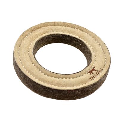 Tall Tails Natural Leather Ring Toy, 7in - Image 1