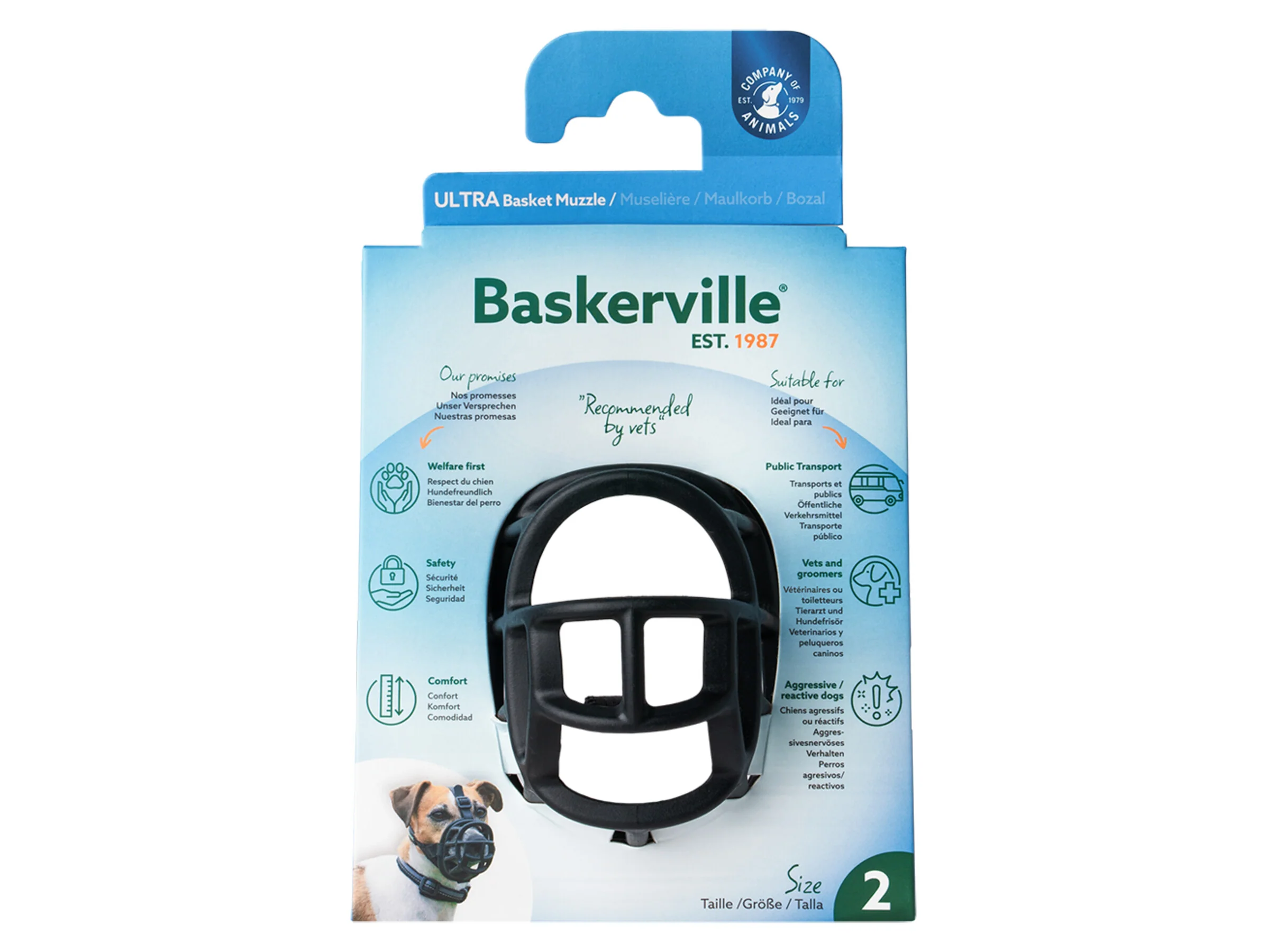 Baskerville Ultra Muzzle  Black  Size 2 - Image 1
