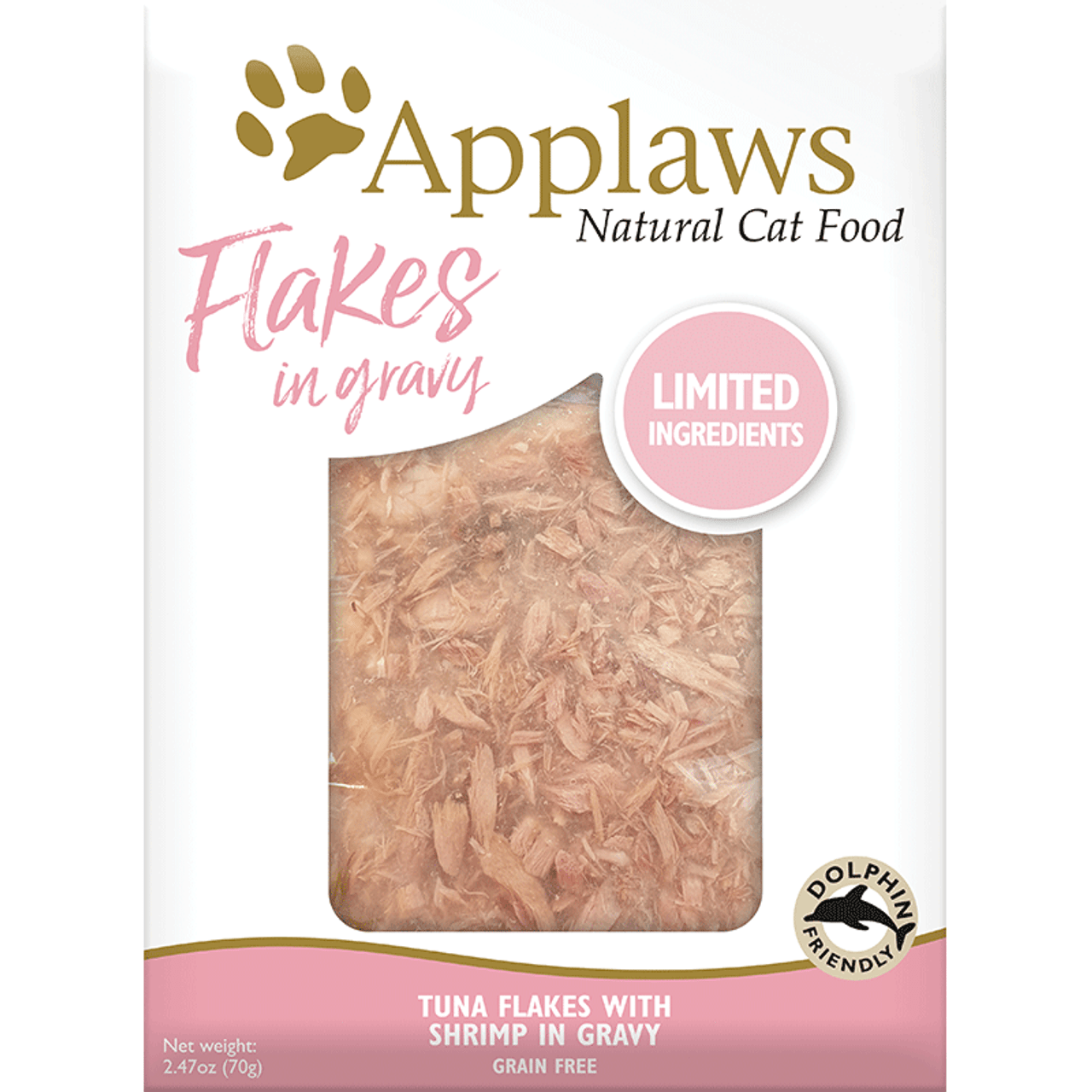 Applaws Pouch Cat Food Grain Free Tuna Shrimp 2.47oz - Image 1