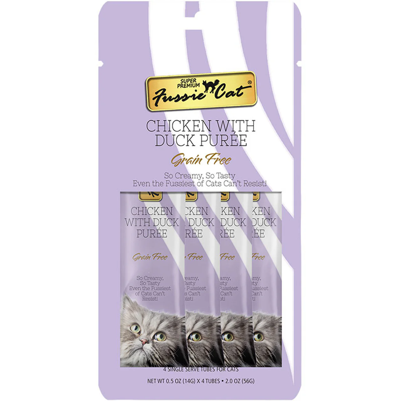 Fussie Cat  Pures Chicken with Duck  4 Count - Image 1