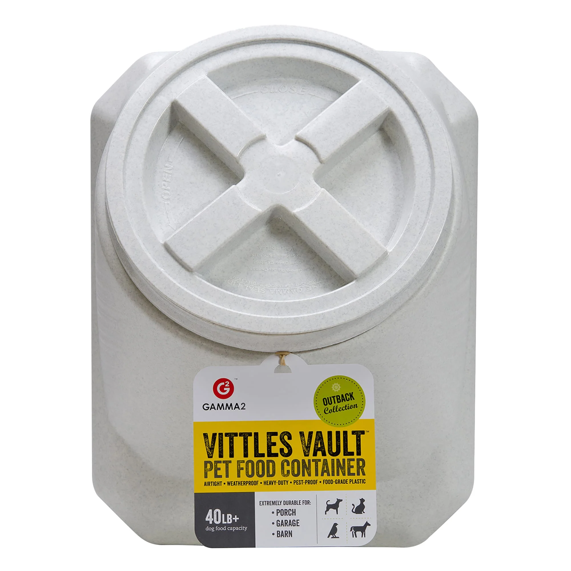 Gamma2 Vittles Vault Outback Stackable Pet Food Storage Container  40lb - Image 1