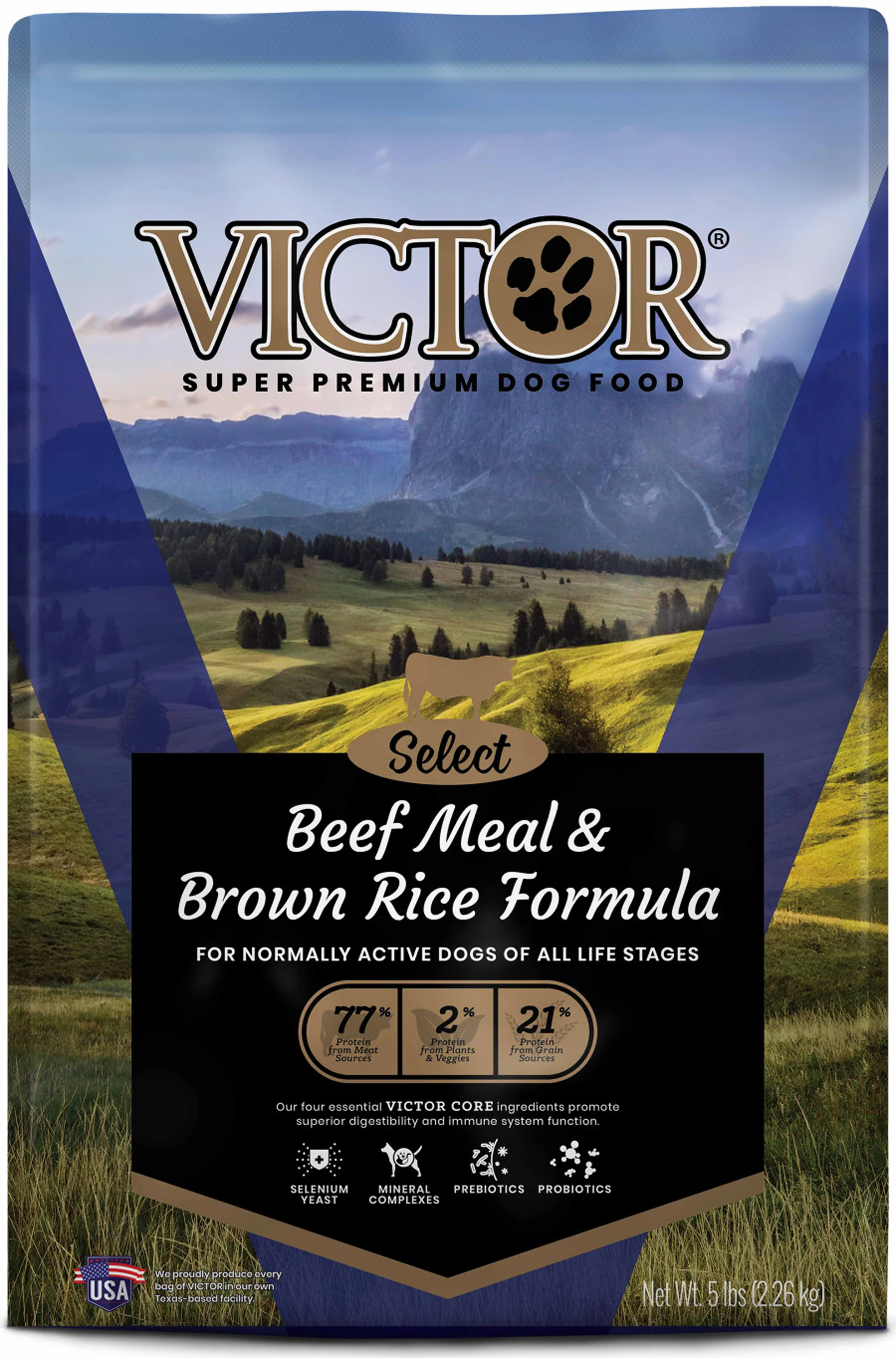 Victor Select Beef & Rice Dry Dog Food  5 lb - Image 1