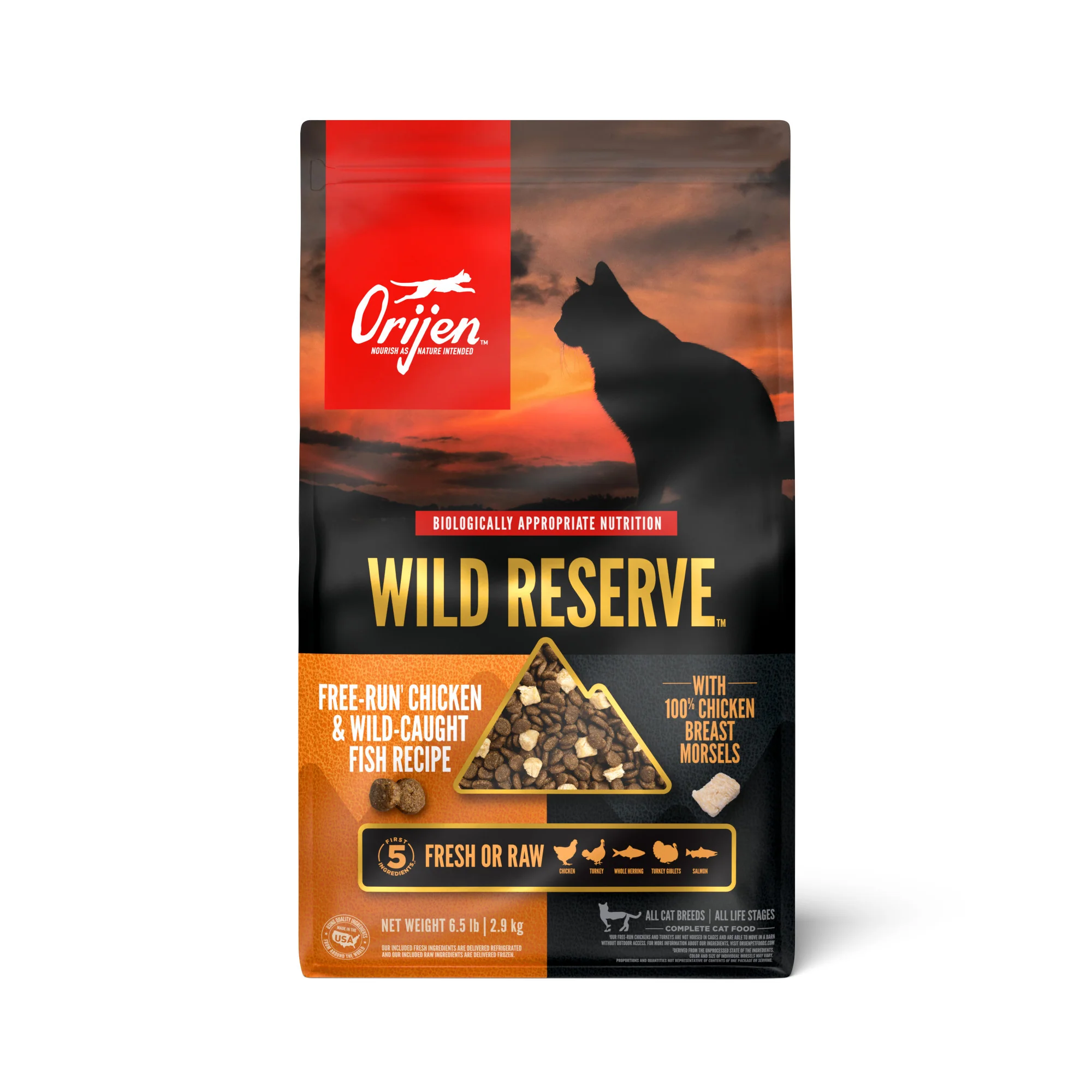 Orijen Grain Free Dry Cat Food Wild Reserve Free-Run Chicken & Wild-Caught Fish Recipe 6.5lb - Image 1