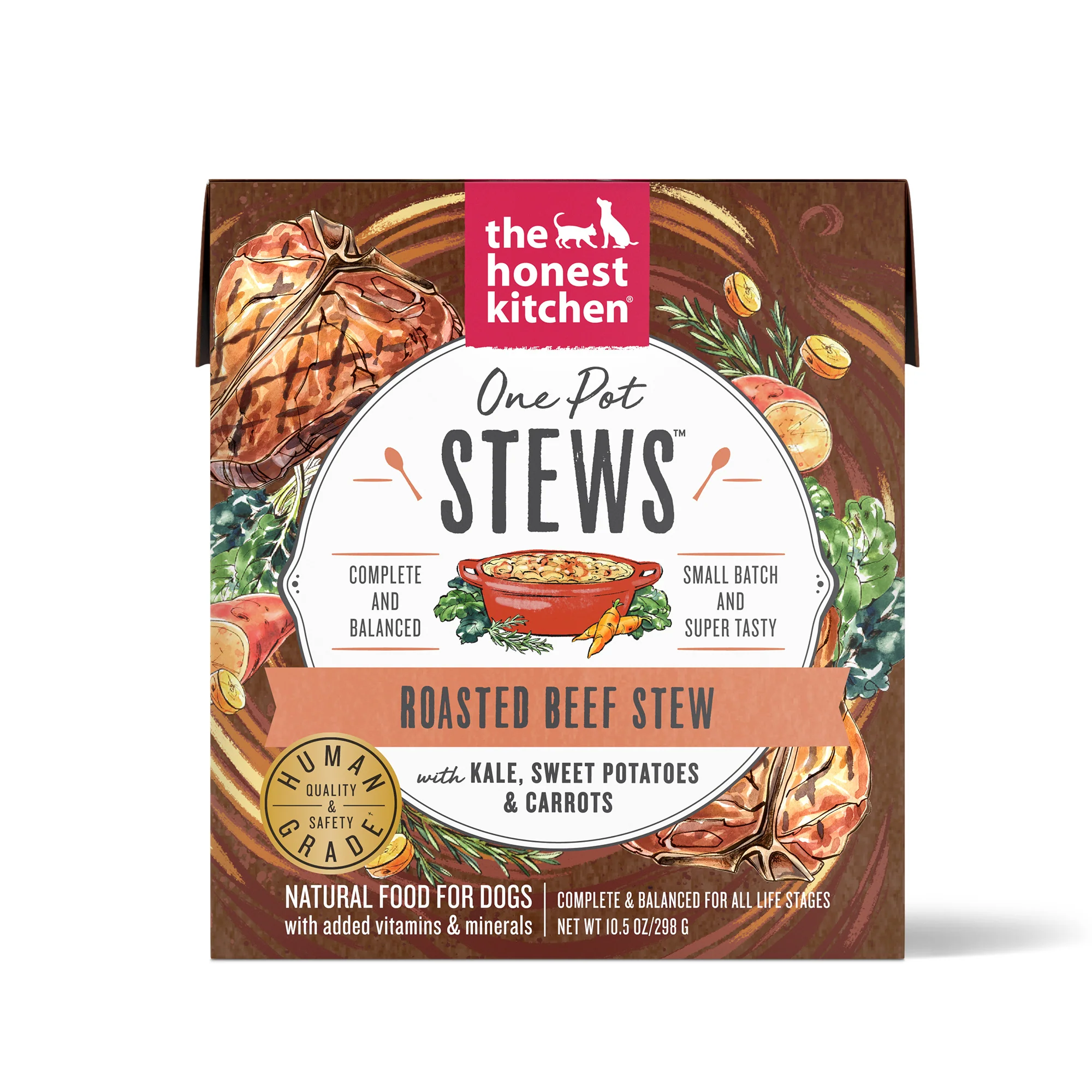 The Honest Kitchen One Pot Stews: Roasted Beef Stew with Kale, Sweet Potatoes & Carrots Wet Dog Food 10.5oz - Image 1