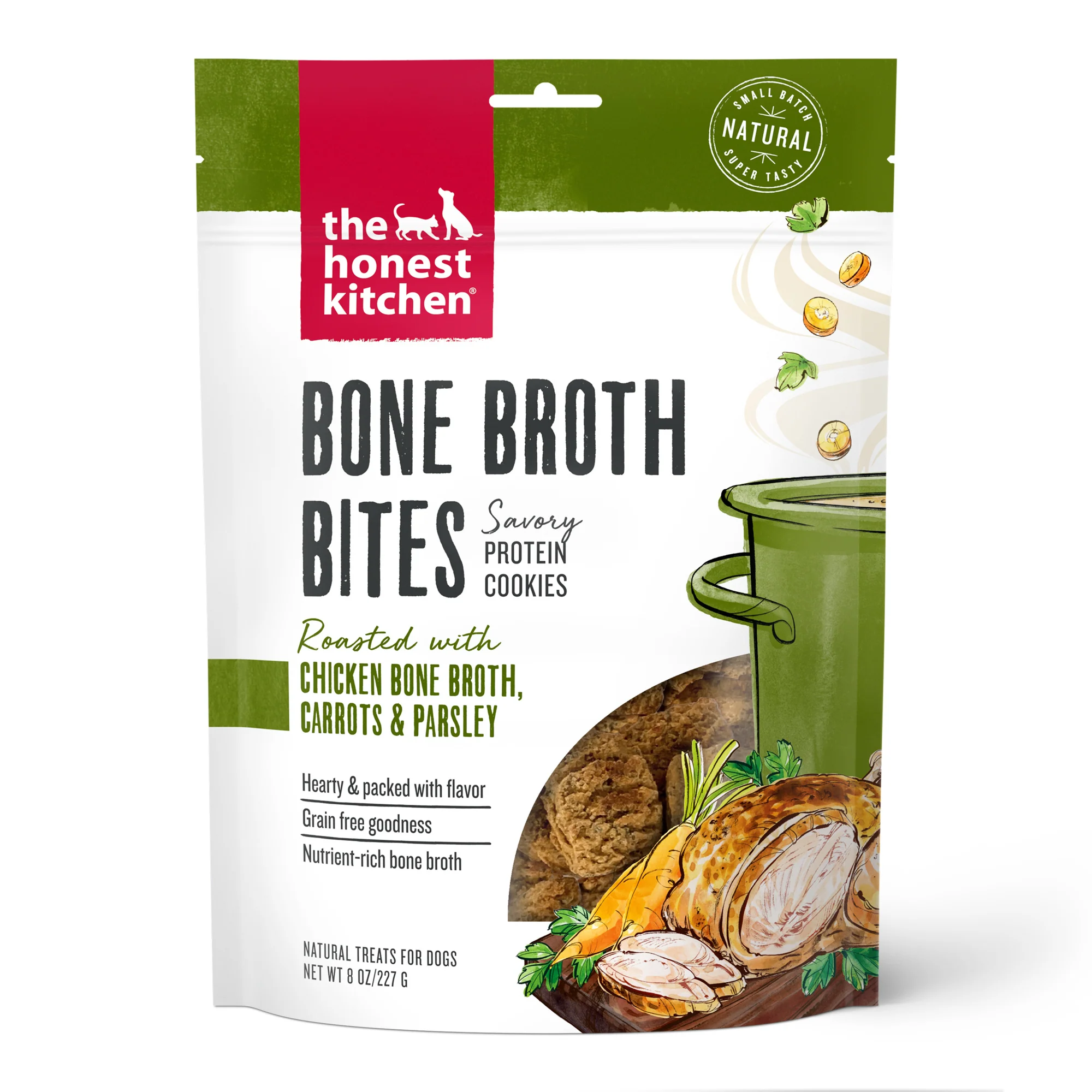 The Honest Kitchen Bone Broth Bites: Roasted with Chicken Bone Broth & Carrots, 8oz - Image 1