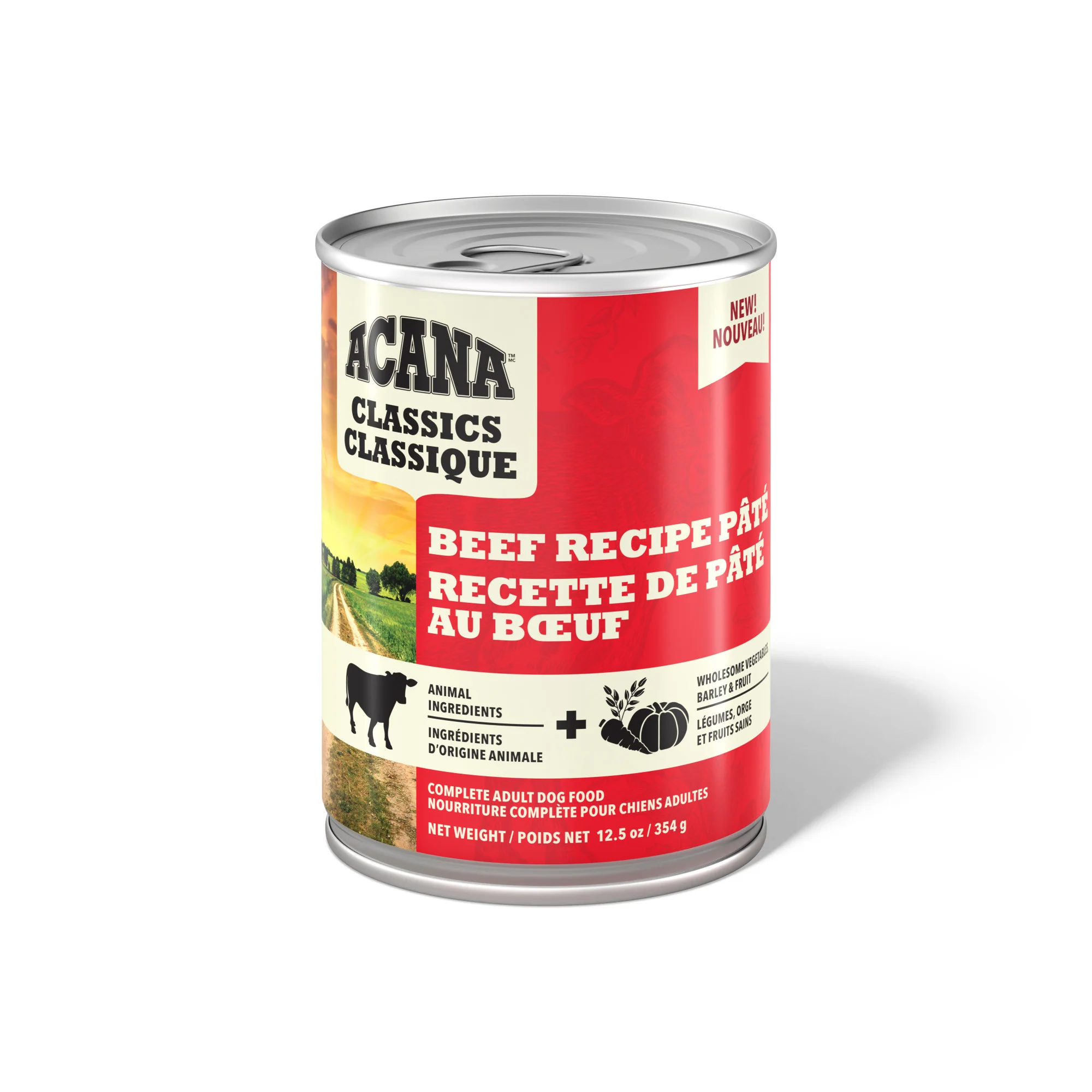 ACANA Classics Pate Wet Dog Food Beef Recipe Pate, 12.5oz Can - Image 1