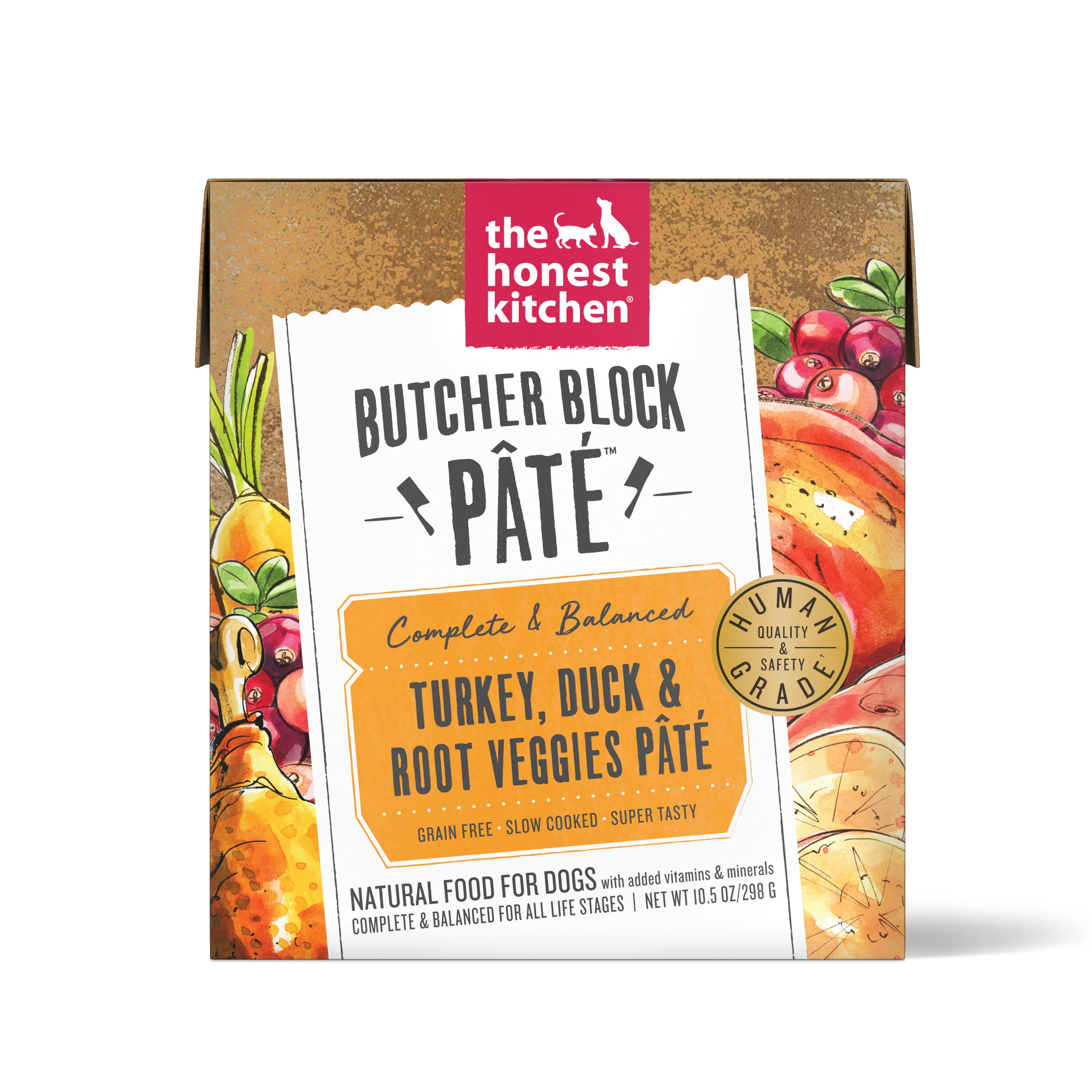 The Honest Kitchen Butcher Block Pâté: Turkey, Duck & Root Veggies Wet Dog Food 10.5oz - Image 1