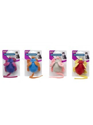 Spot Ethical Pet Cat Toy Rattle Clatter Mouse With Catnip Assorted - Image 1