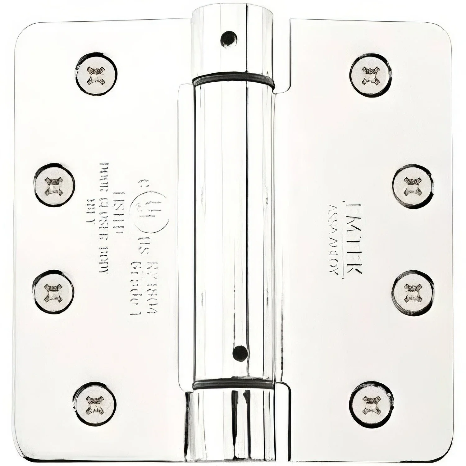Emtek 4" x 4" Spring Mortise Hinge with 5/8" Radius Corners - Pair NRP - Image 1