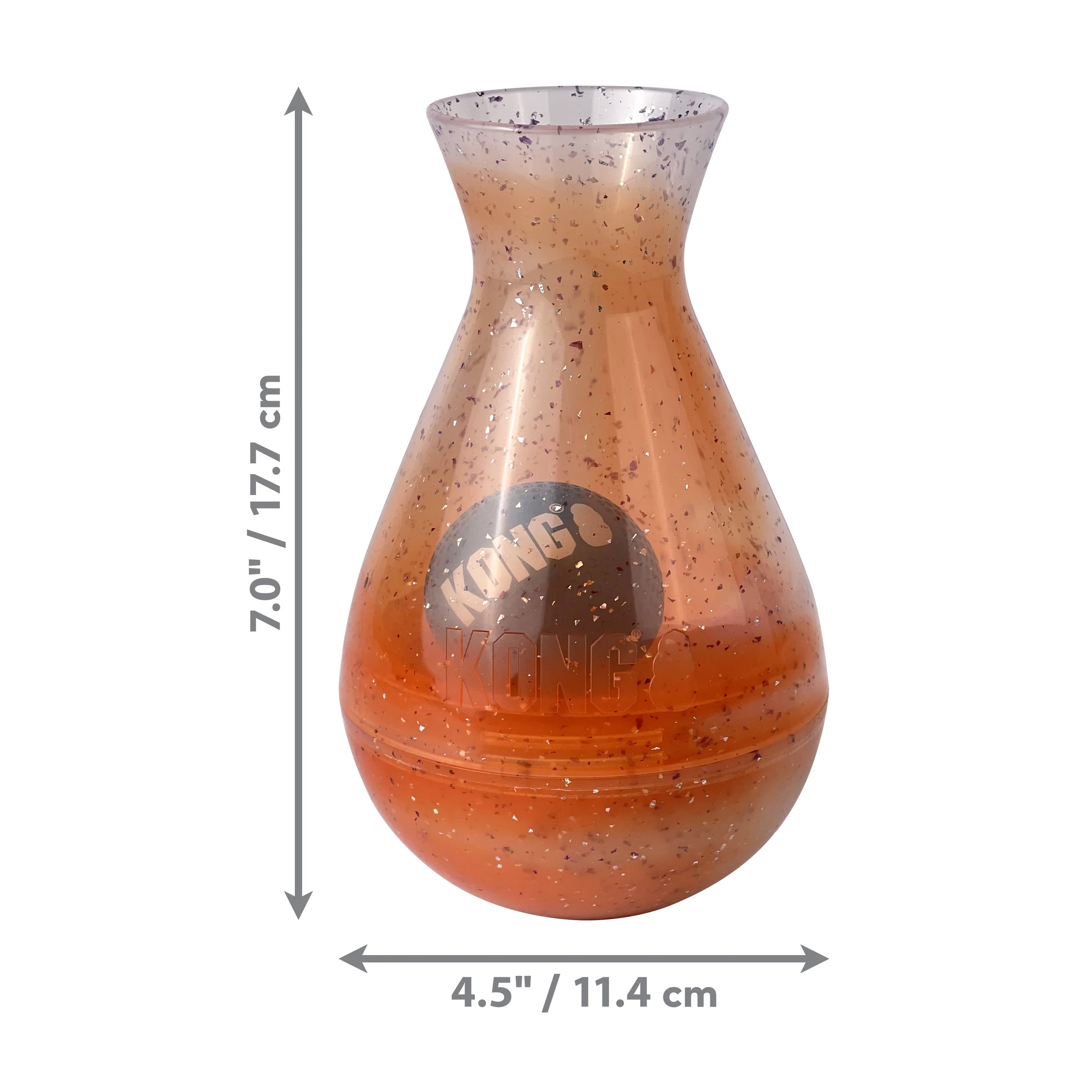 Kong Dog Toy Rewards Tipsy Orange Small Treat Dispenser - Image 1