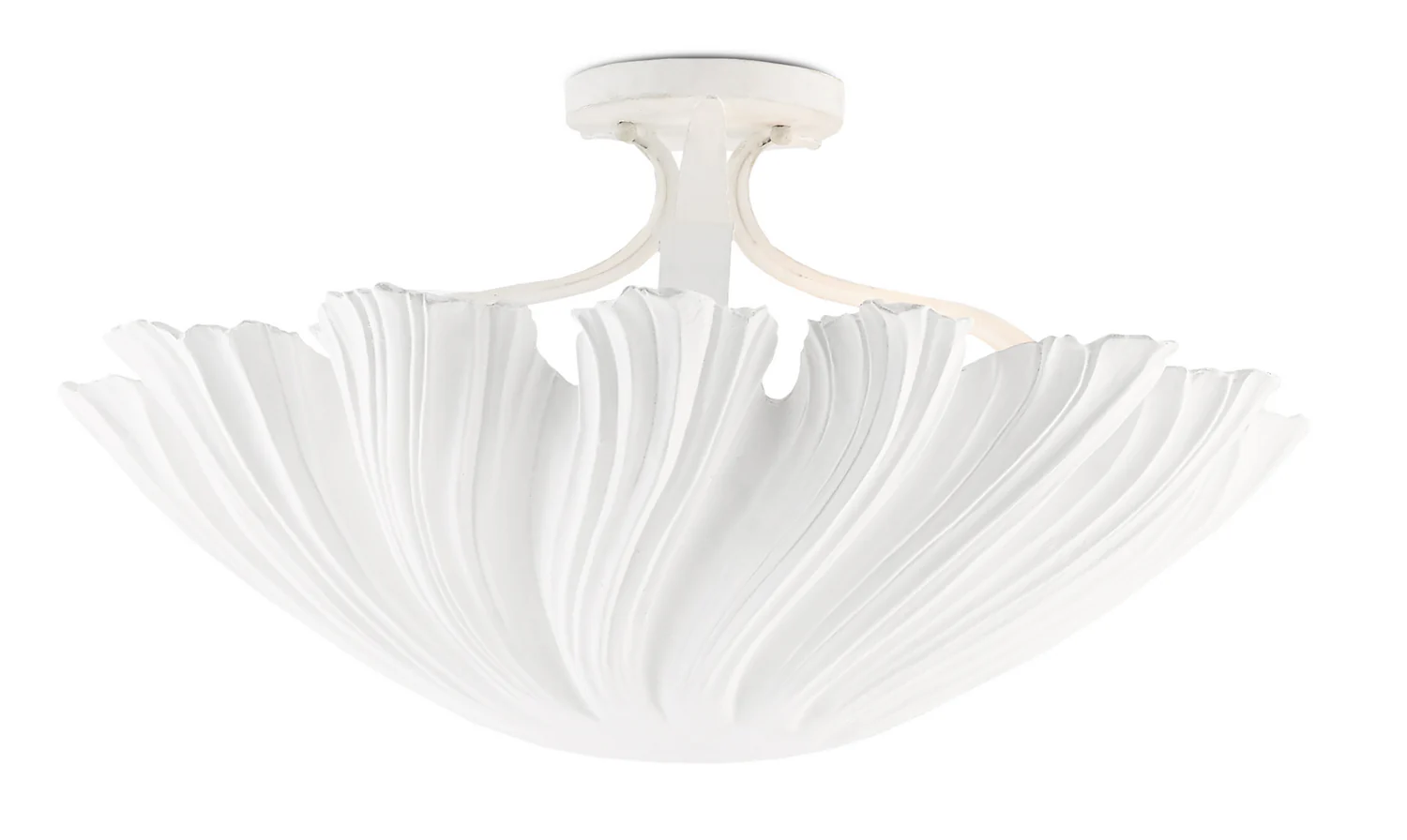 Mia White Semi-Flush Mount - Image 1