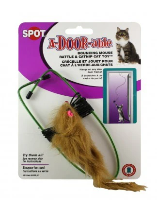 Spot Ethical Pet Cat Toy A-Door-Able Plush Mouse - Image 1