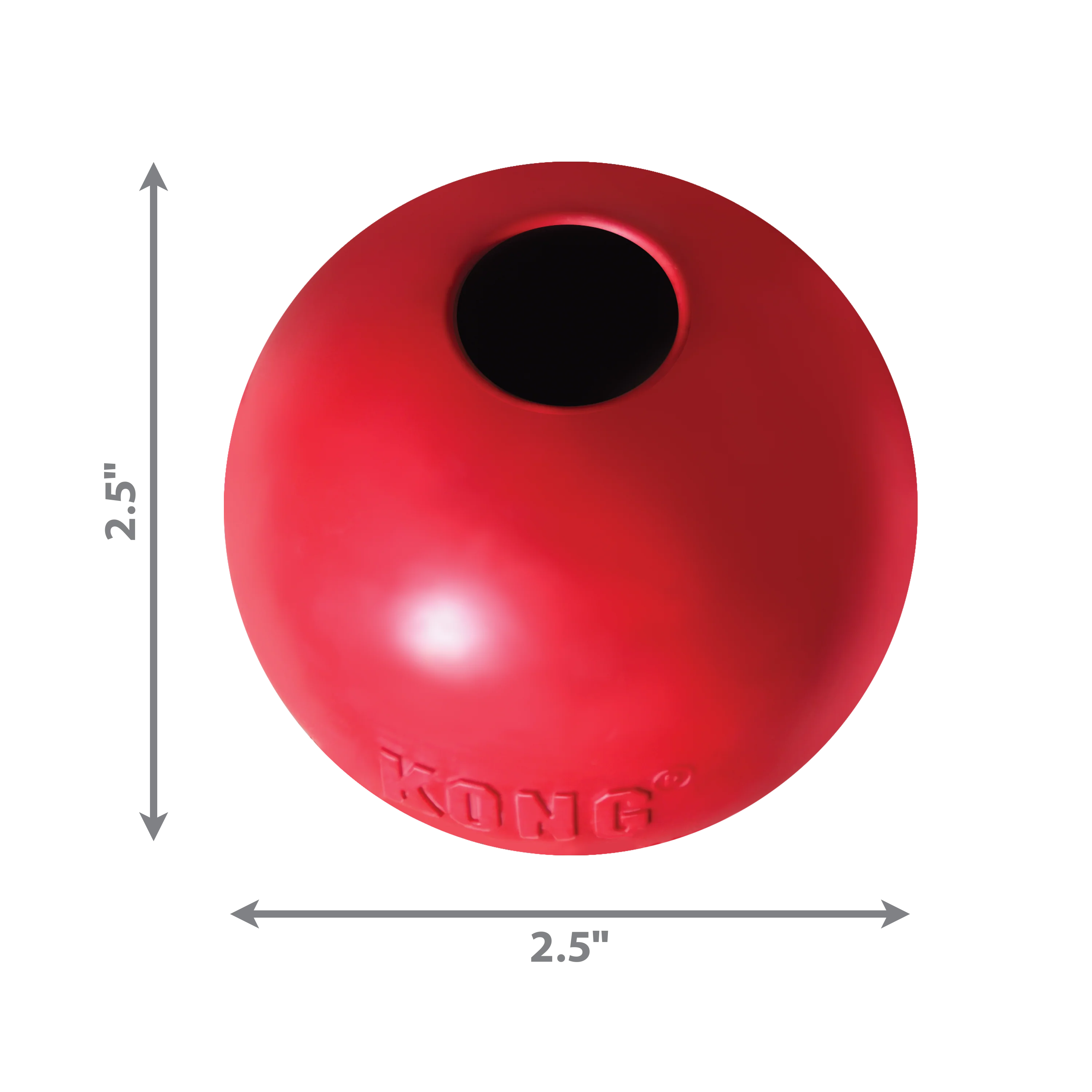 Kong Dog Toy KONG Ball with Hole Red Small - Image 1