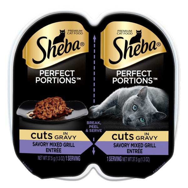 SHEBA Wet Cat Food Cuts in Gravy Savory Mixed Grill Entree - Image 1