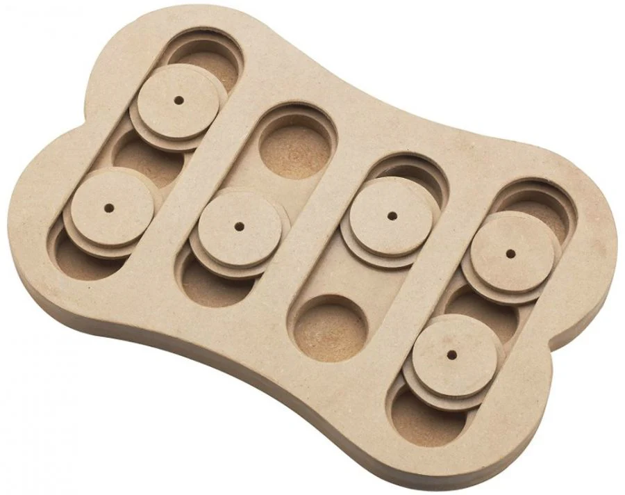 Spot Ethical Pet Dog Toy Seek-A-Treat Shuffle Bone Puzzle - Image 1