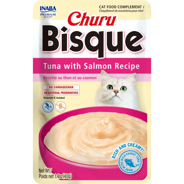 Churu Bisque Tuna Salmon Pouch 1.4oz - Image 1
