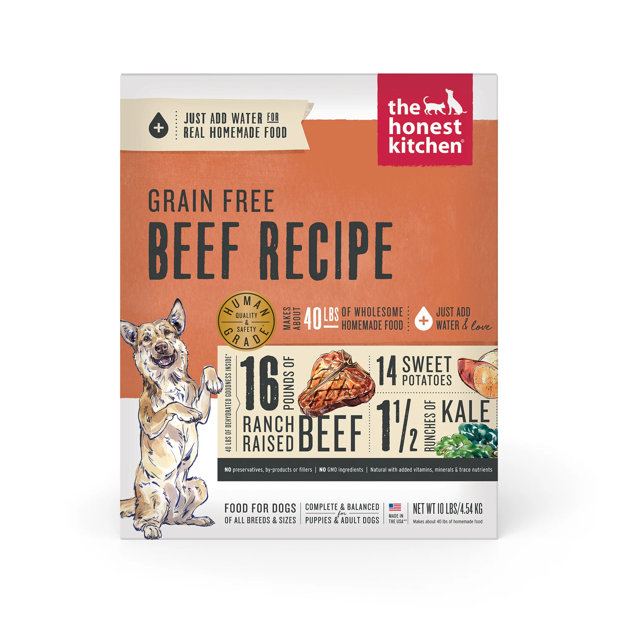 The Honest Kitchen Dehydrated Grain Free Beef Dog Food 10lb - Image 1