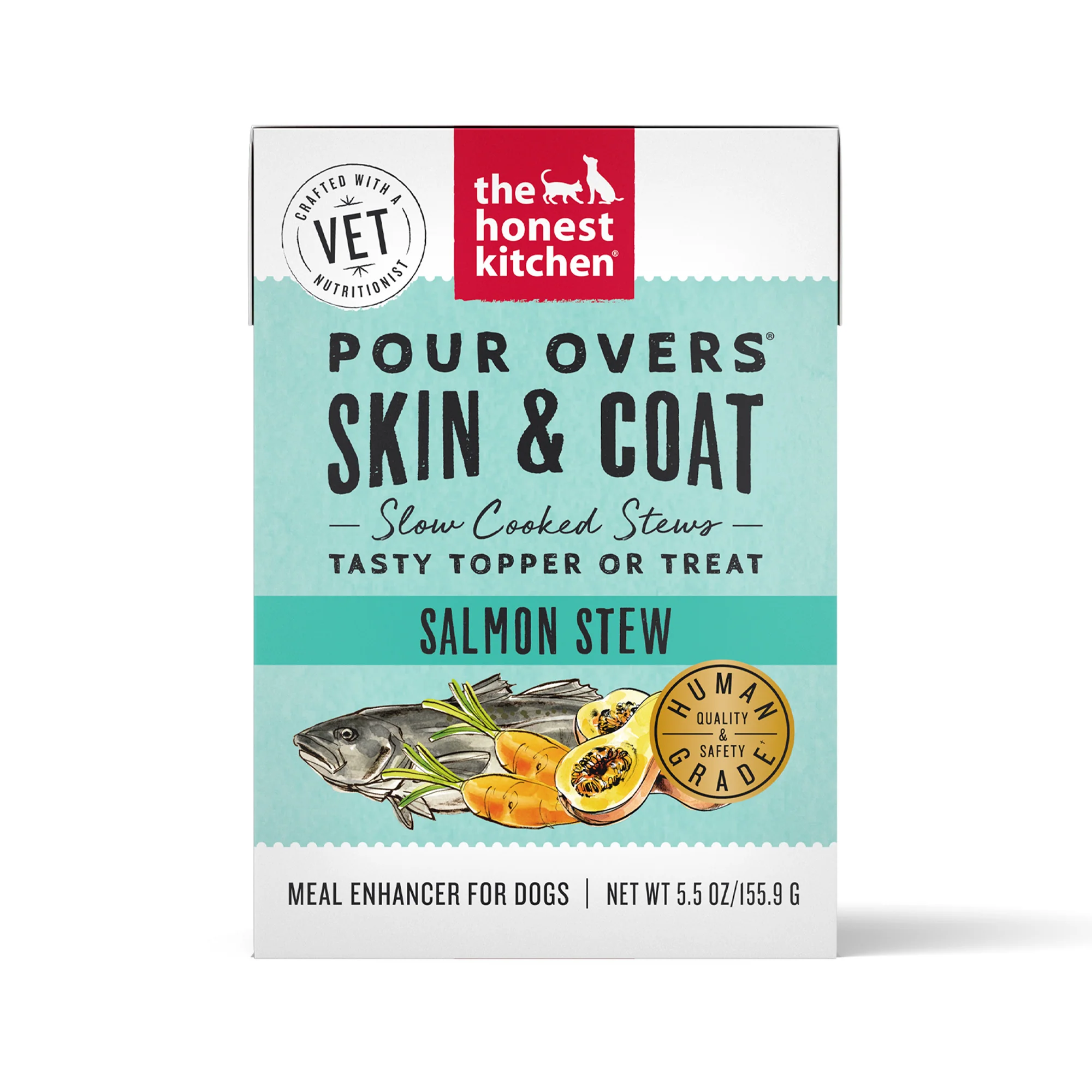 The Honest Kitchen Functional Pour Overs Skin & Coat Suport - Salmon Stew Dog Food Topper 5.5oz - Image 1