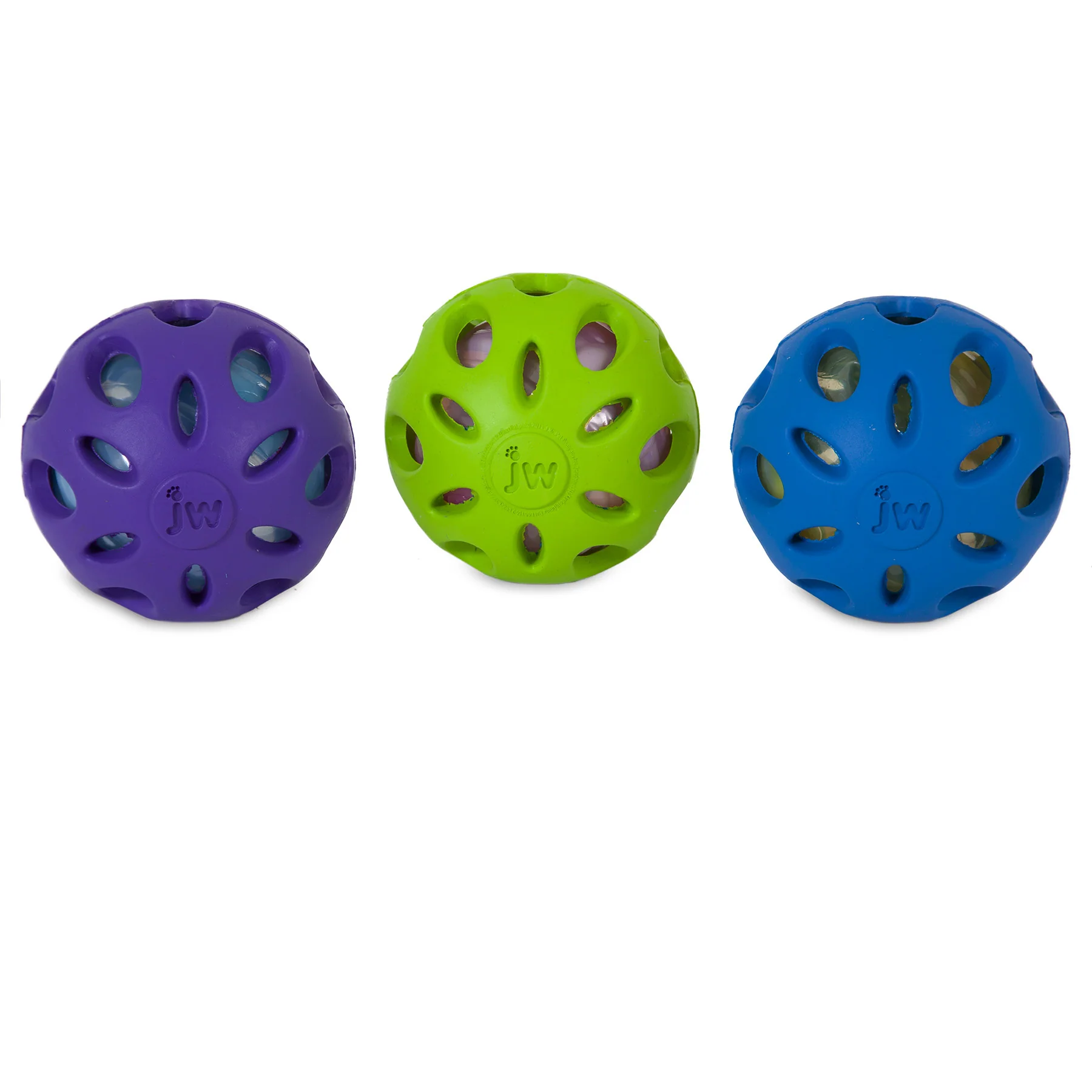 JW Crackle Heads Crackle Ball Dog Toy - Image 1