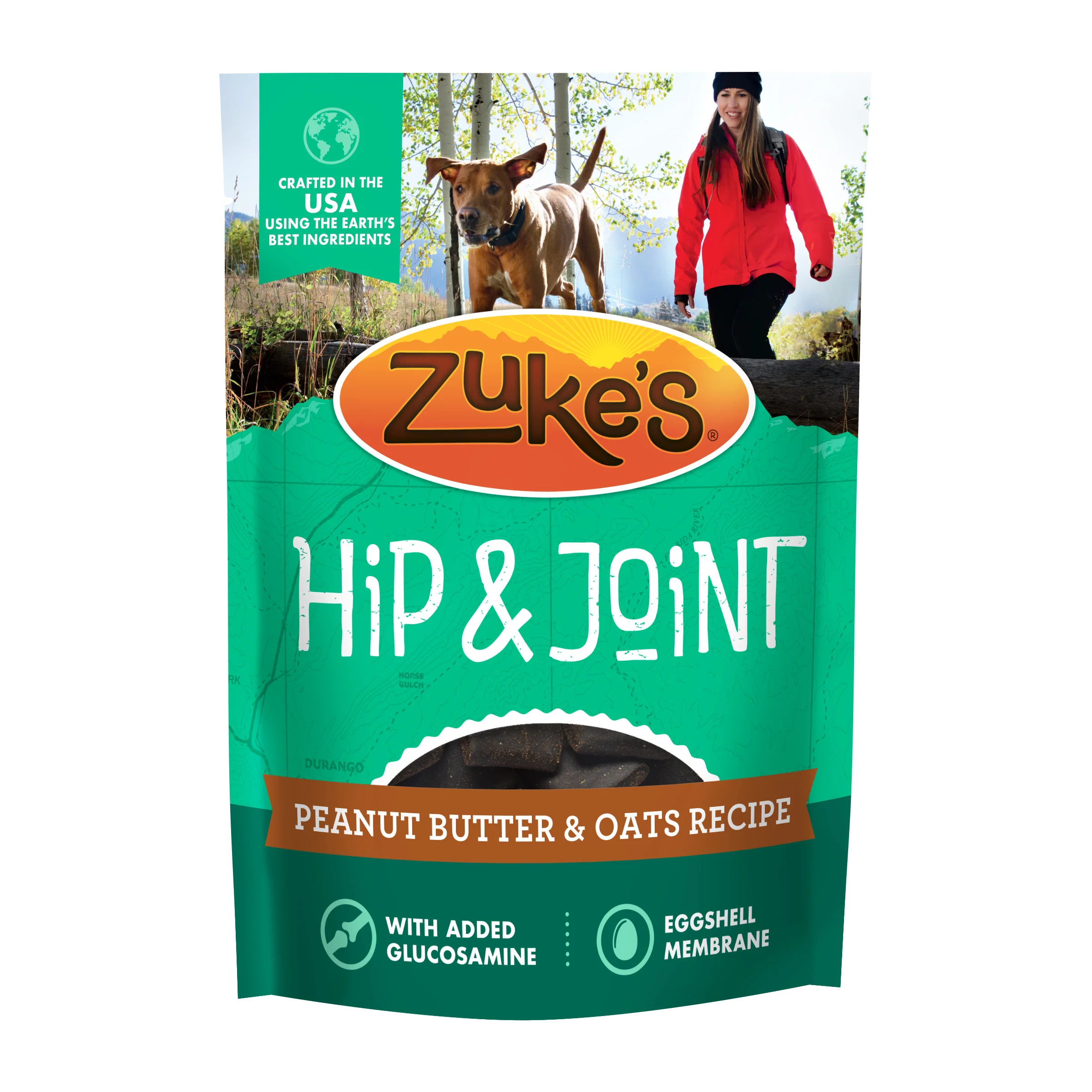 Zuke’s Hip And Joint Dog Treats, Soft And Chewy Natural Bag Of Treats Bites, Peanut Butter And Oats Recipe 1lb - Image 1