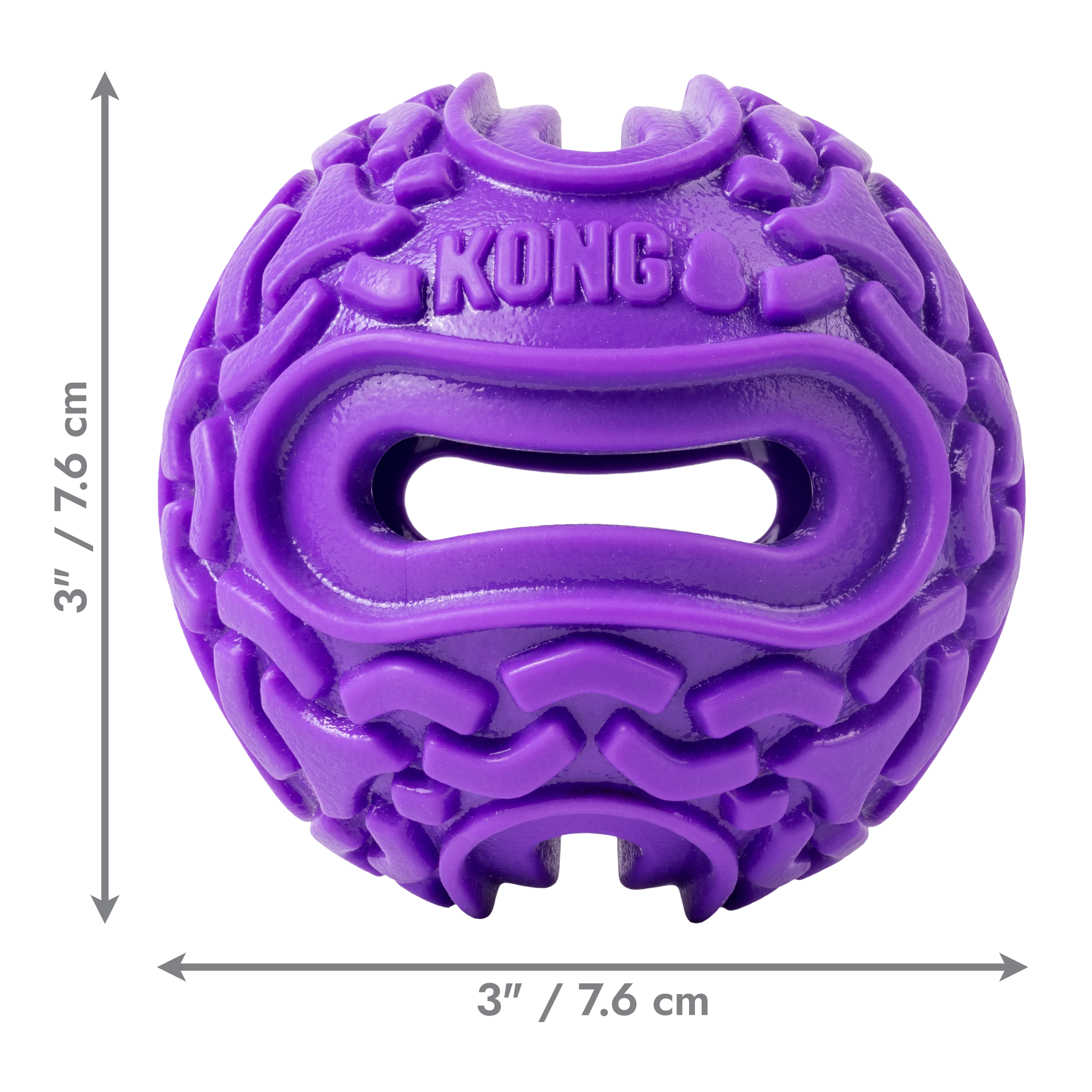 Kong Dog Toy Squeeze Purple Flex Ball Small - Image 1