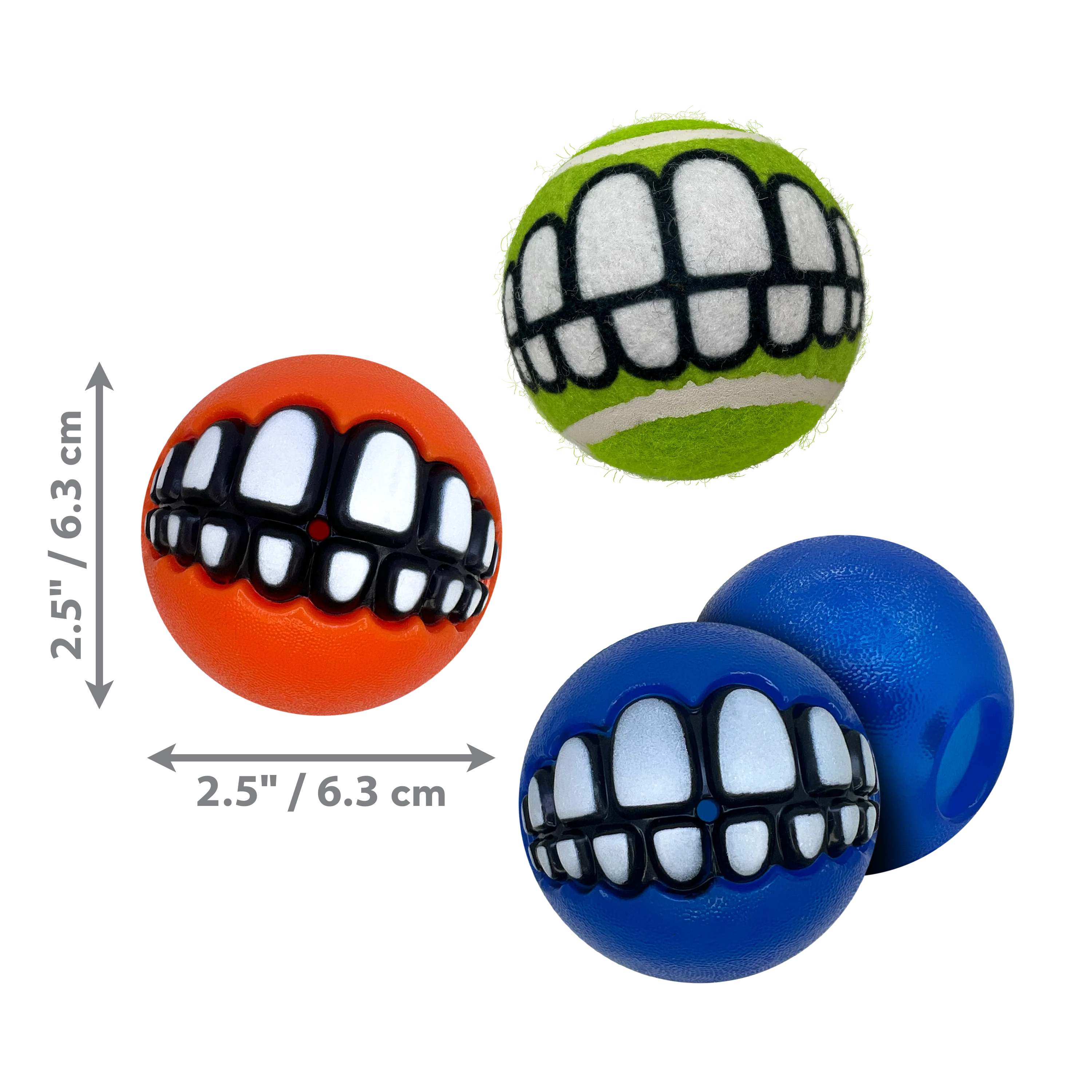 Kong Dog Toy Grinz by Rogz Variety 3pk Medium - Image 1