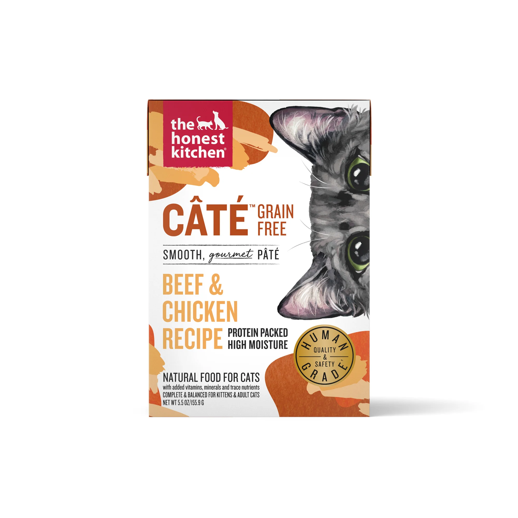 The Honest Kitchen Câté Grain Free Beef & Chicken Pâté Wet Cat Food 5.5oz - Image 1