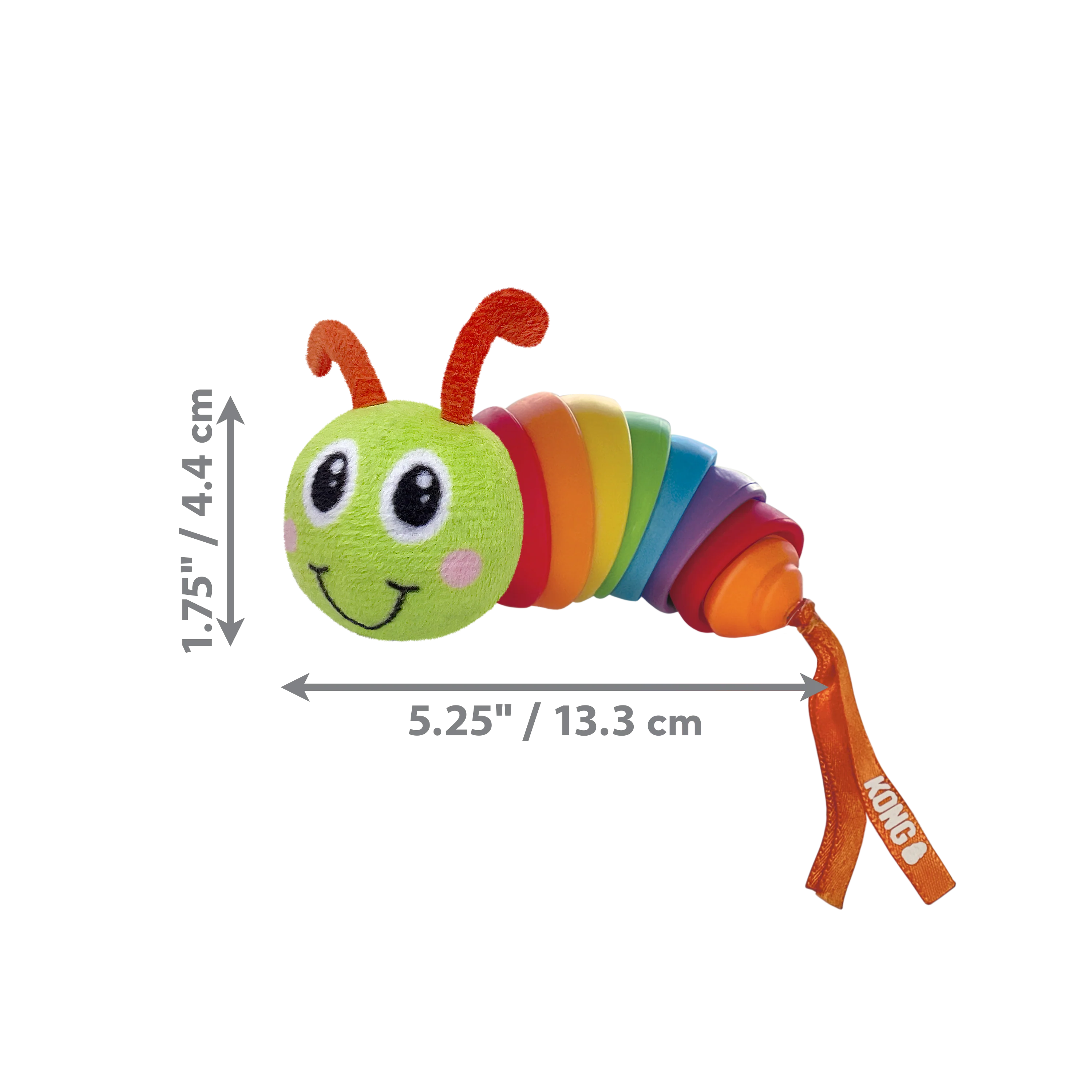Kong Cat Toy Bat-A-Bout Clackz Caterpillar - Image 1