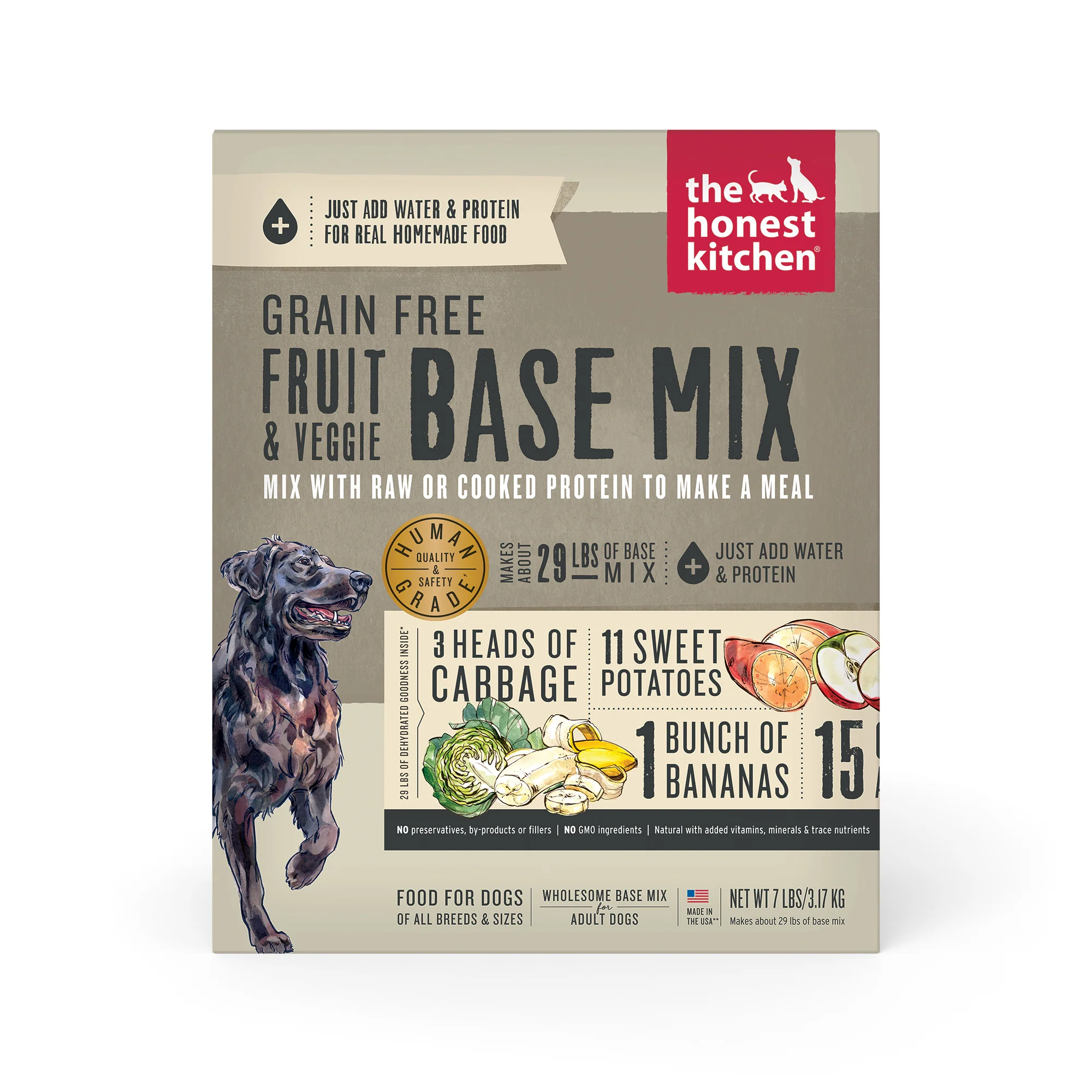 The Honest Kitchen Dehydrated Grain Free Fruit & Veggie Base Mix Dog Food (Just Add Protein), 7lb - Image 1