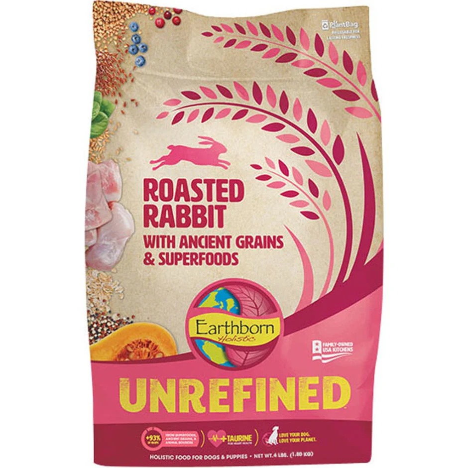 Earthborn Holistic Unrefined Rabbit with Ancient Grains Dry Dog Food  4 lb - Image 1