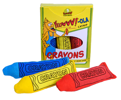 Yeowww! Crayons Catnip Cat Toy 3pk - Image 1