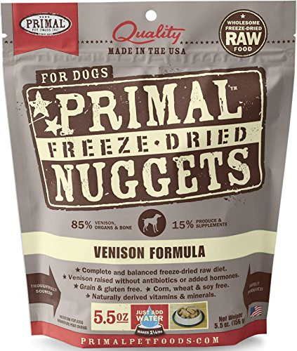 Primal Pet Foods Nuggets Grain-Free Venison Formula Freeze Dried Dog Food, 5.5 oz - Image 1