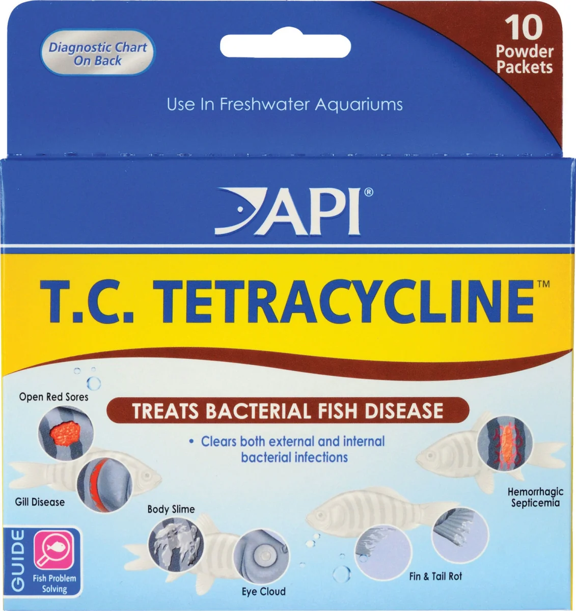 API Fin & Body   Freshwater Fish Powder Medication  10-Count - Image 1