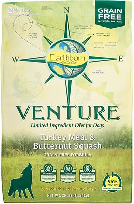Earthborn Holistic Venture Turkey & Pumpkin Dry Dog Food  25lb