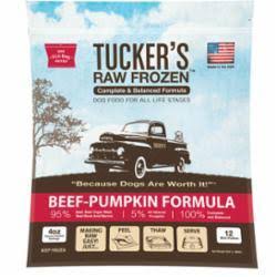 Tucker 3 lbs Frozen Complete Balanced Beef Pumpkin Dog Food - Image 1